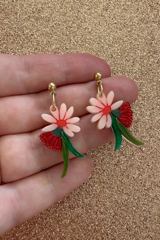 Bruny Island Posie Earrings Red