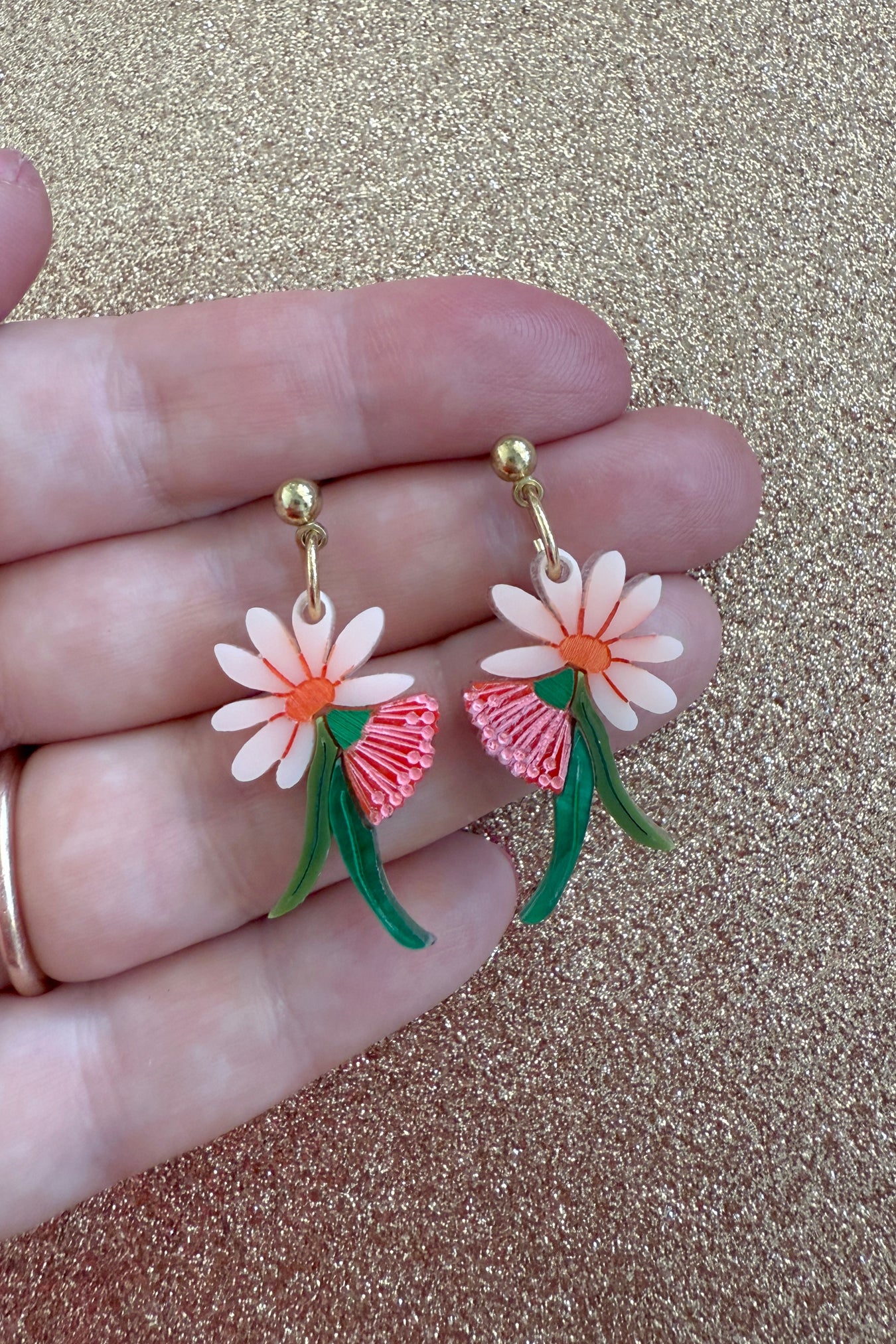 Bruny Island Posie Earrings Orange