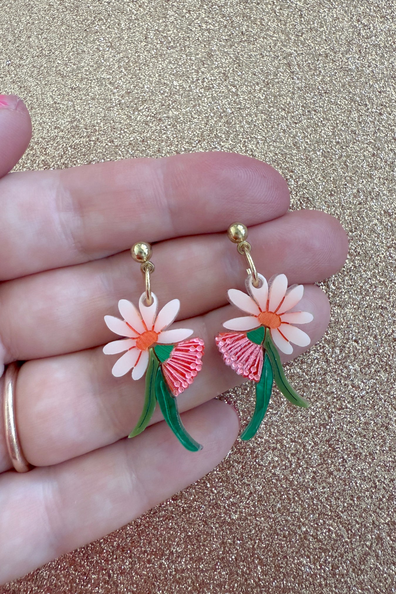 Bruny Island Posie Earrings Orange