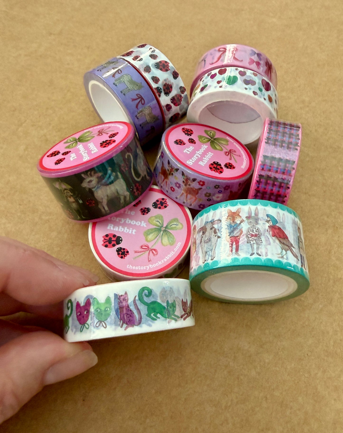 SBR Pinky Plaid Washi Tape