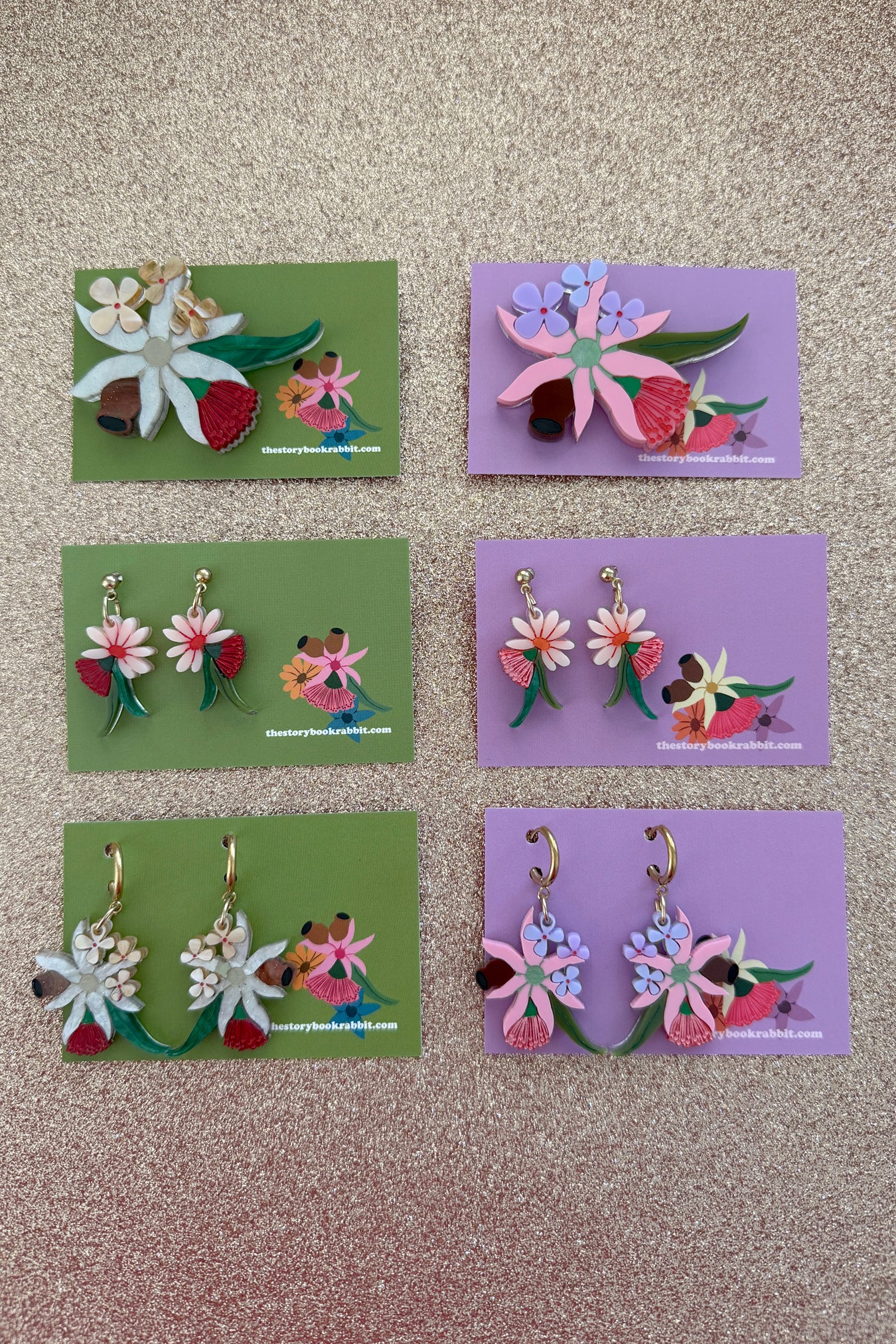 Bruny Island Posie Earrings Orange