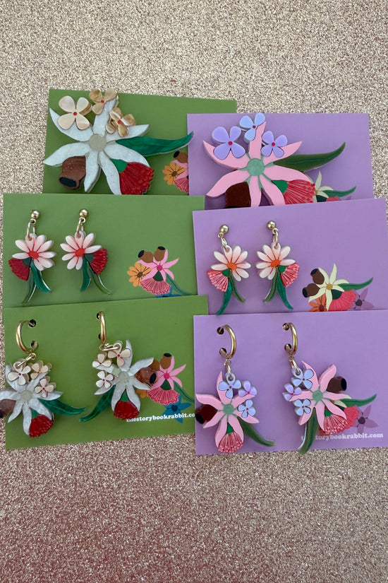 Bruny Island Bouquet Brooch Pink