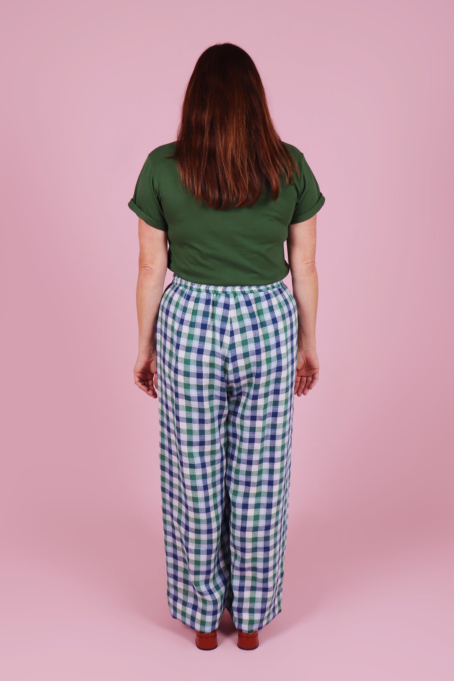 Paloma Pants Spearmint Plaid