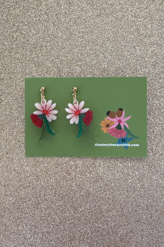 Bruny Island Posie Earrings Red