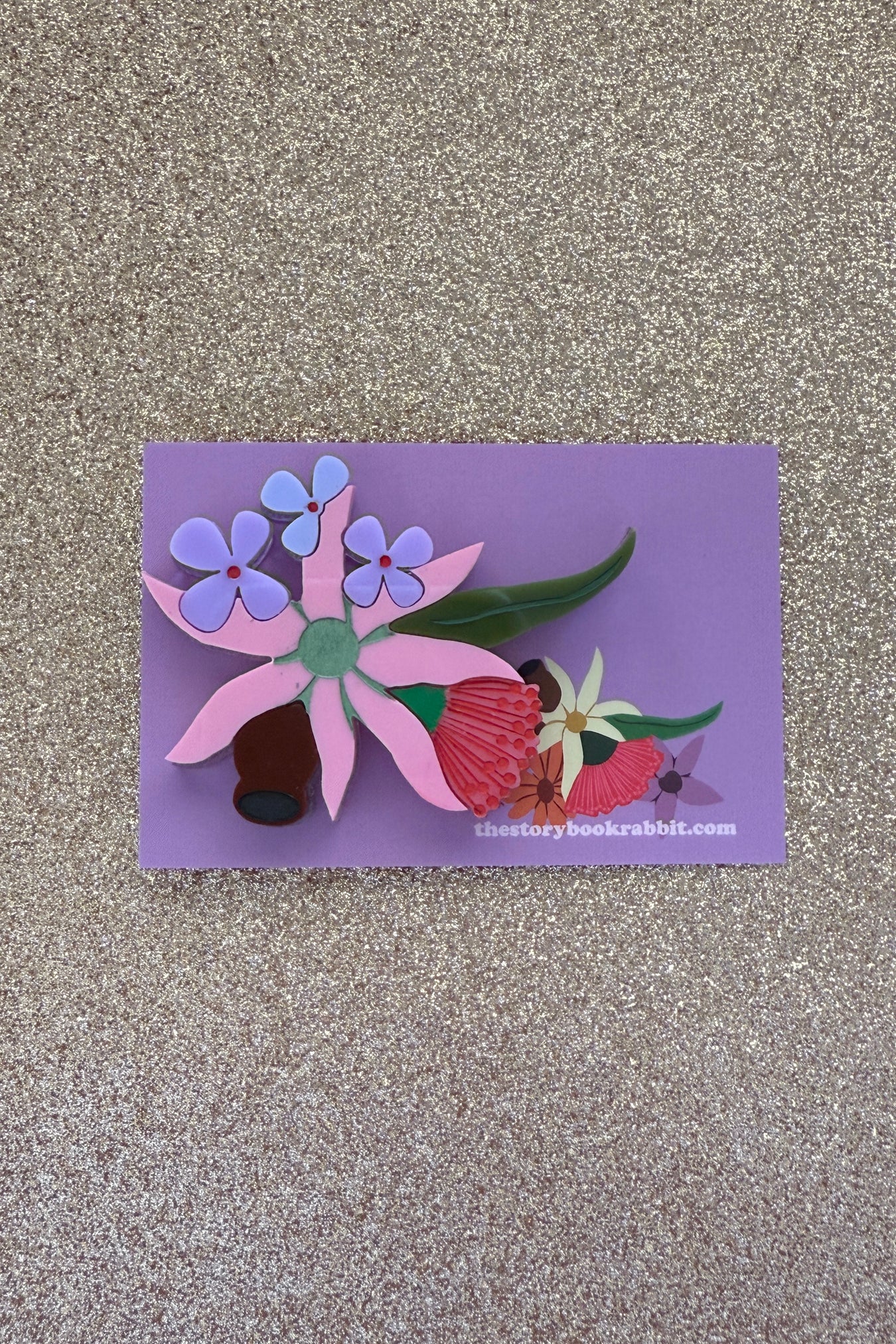 Bruny Island Bouquet Brooch Pink