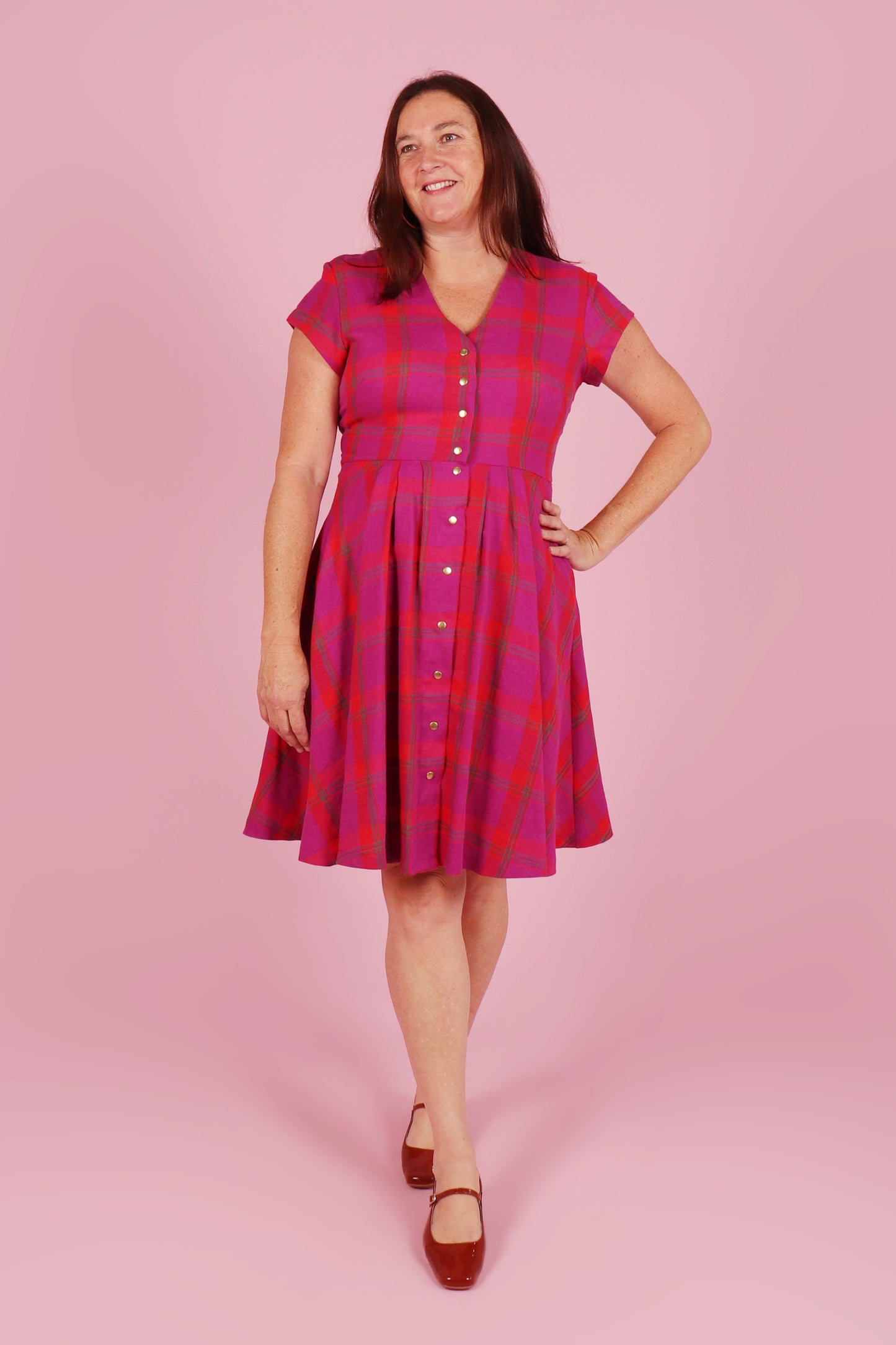 Saski Dress Merry Plaid