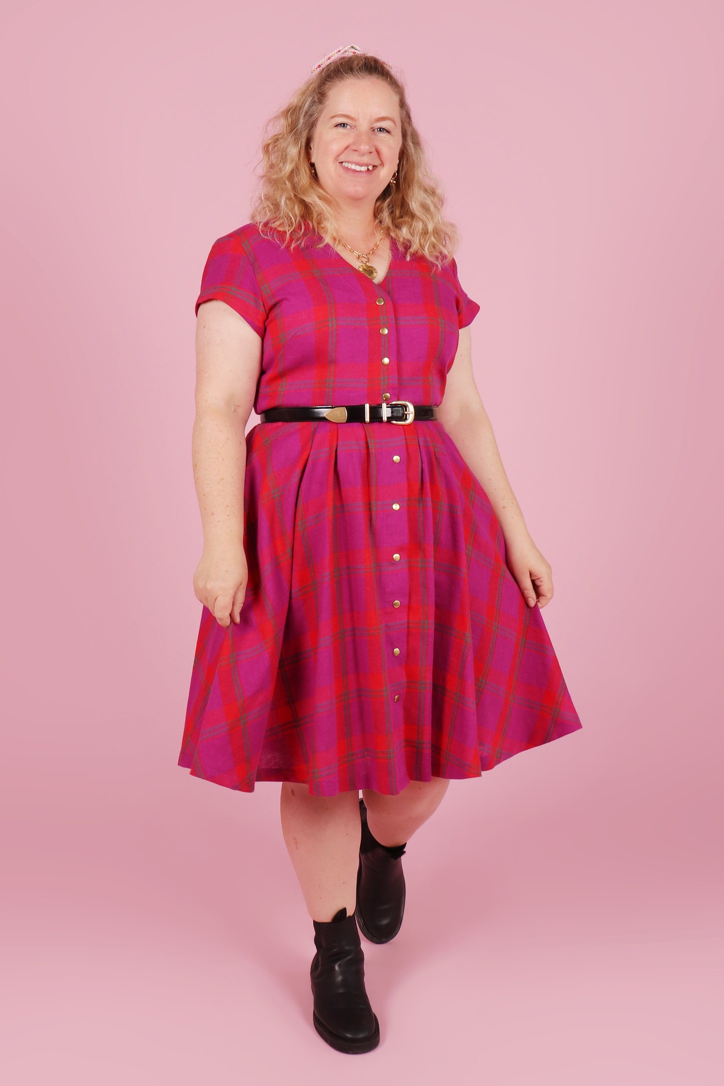 Saski Dress Merry Plaid