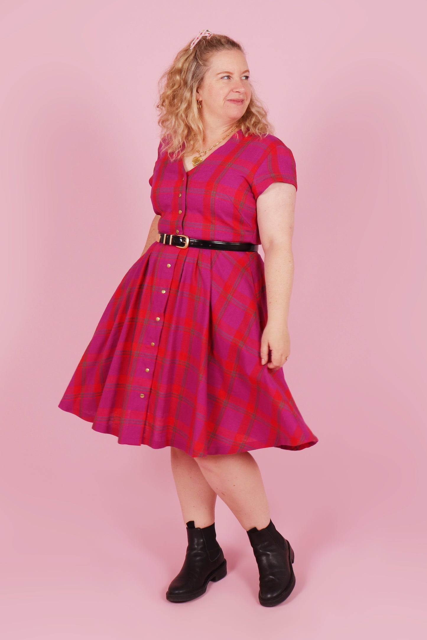 Saski Dress Merry Plaid