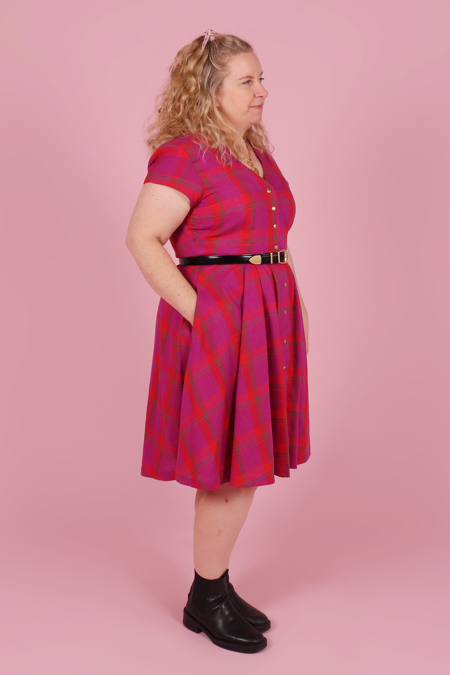 Saski Dress Merry Plaid