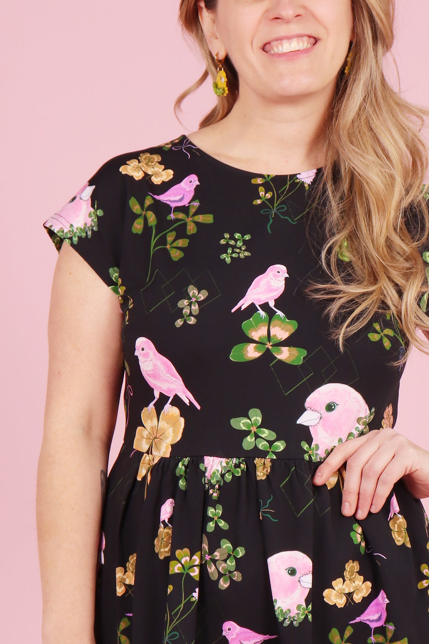 Edie Dress Canaries and Clover