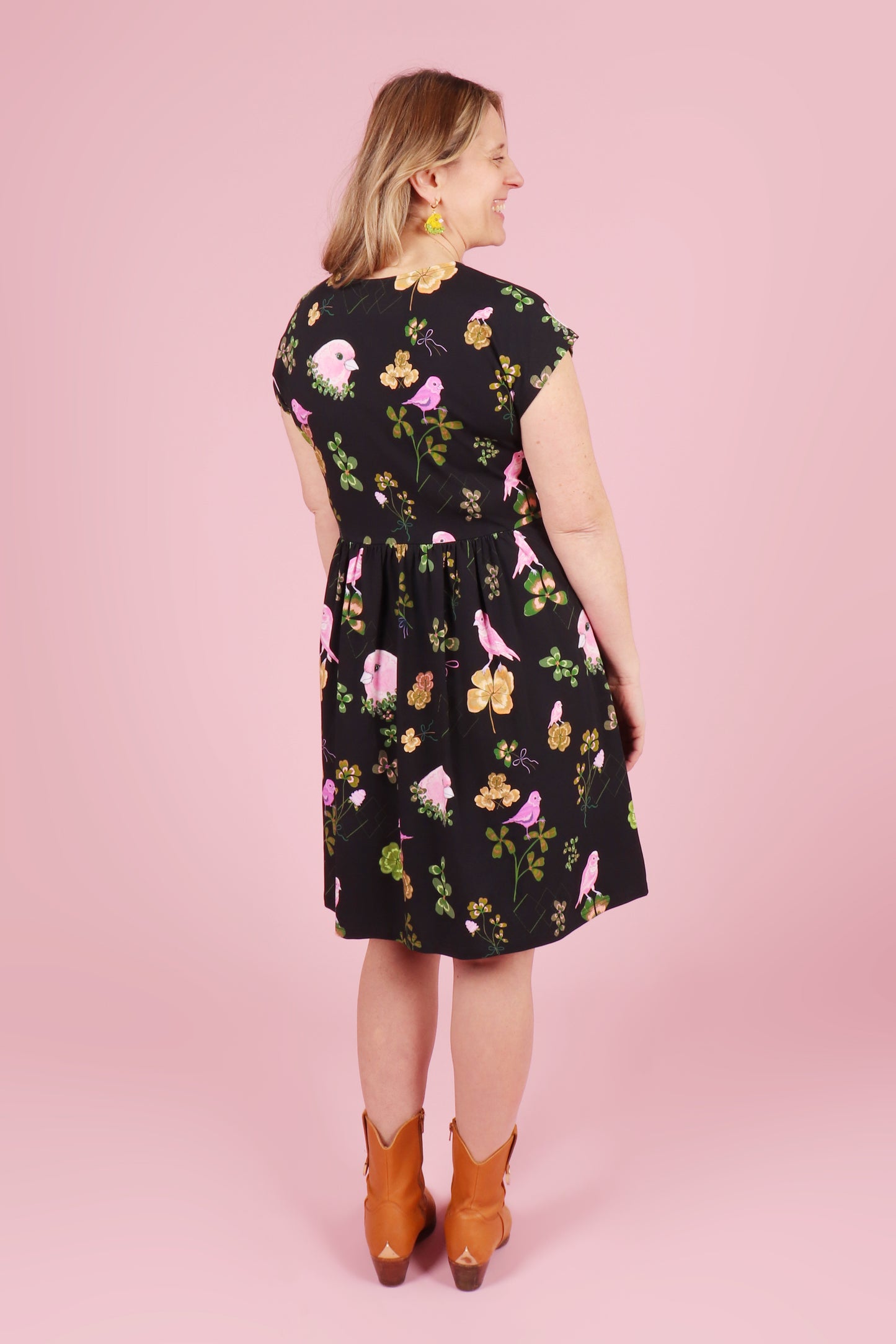 Edie Dress Canaries and Clover