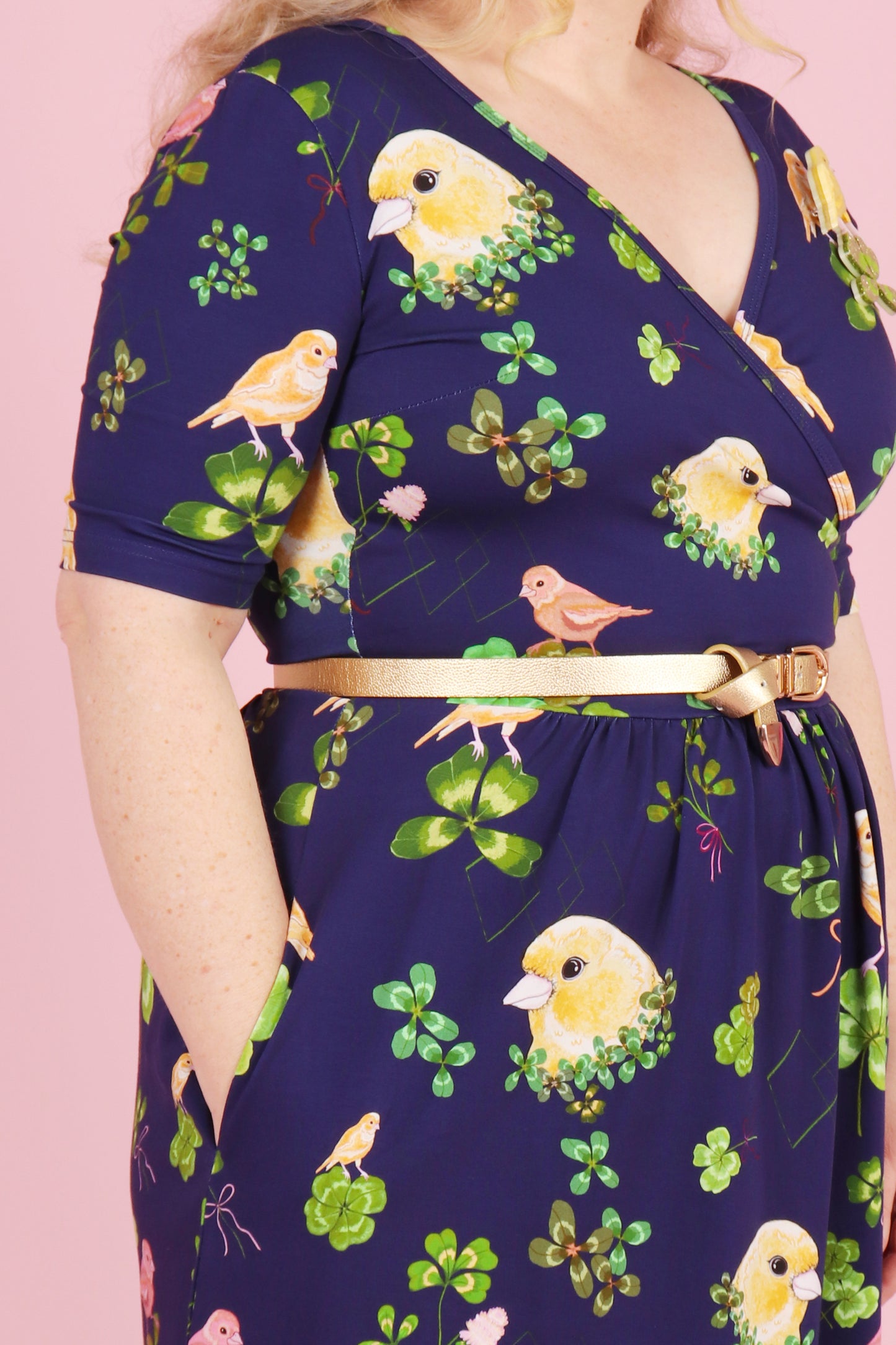 Winnie Reversible Dress Canaries and Clover