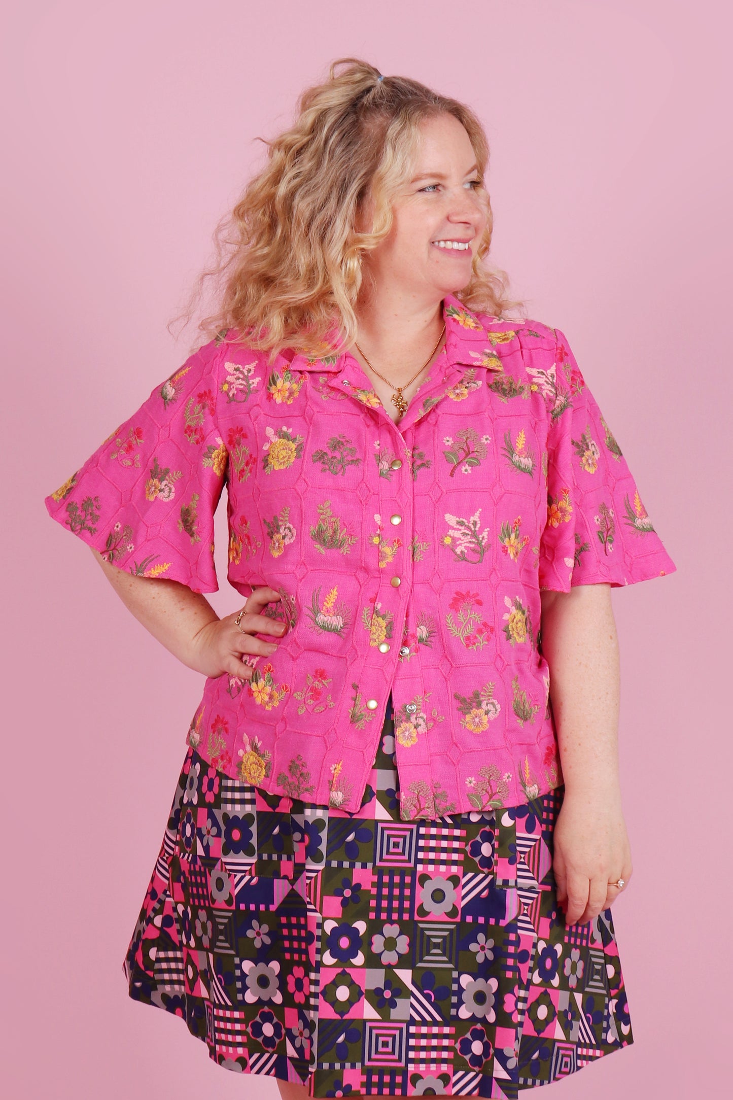 Beatrix Shirt Summer Botany Pink