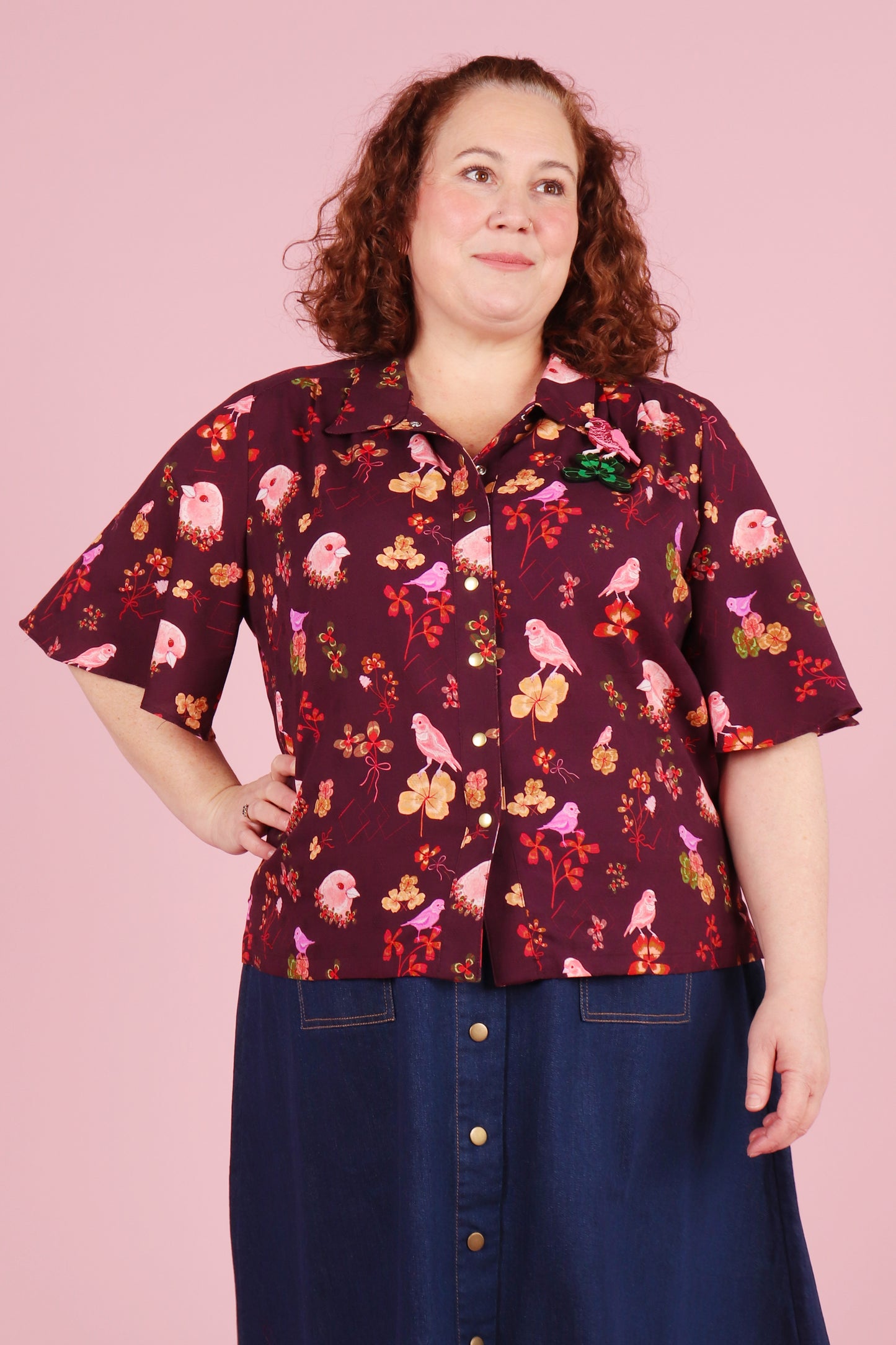 Beatrix Shirt Canaries and Clover