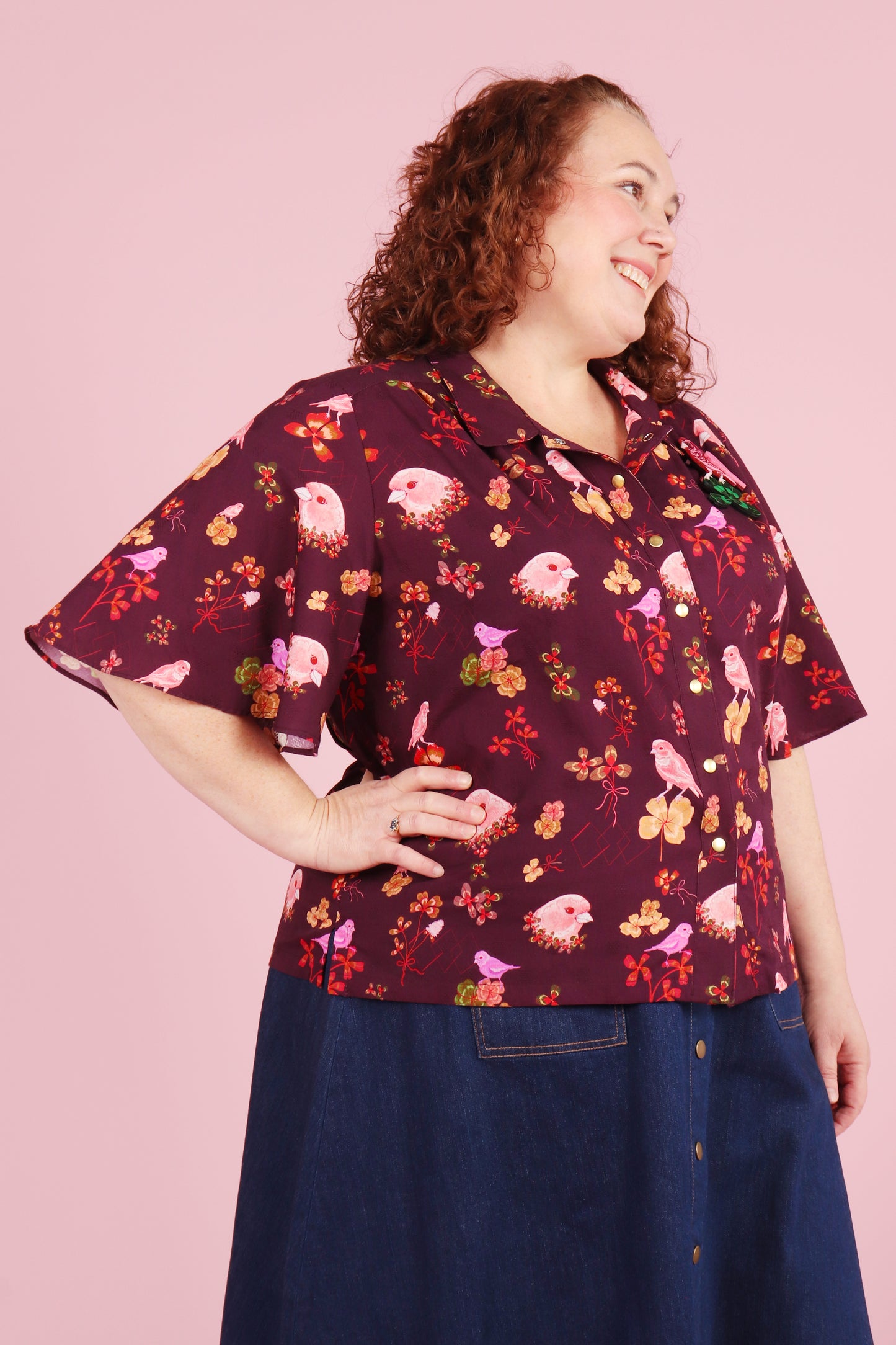 Beatrix Shirt Canaries and Clover