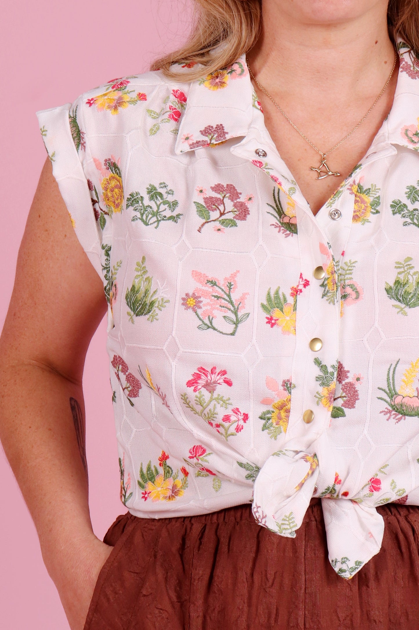 Trixie Shirt Summer Botany White