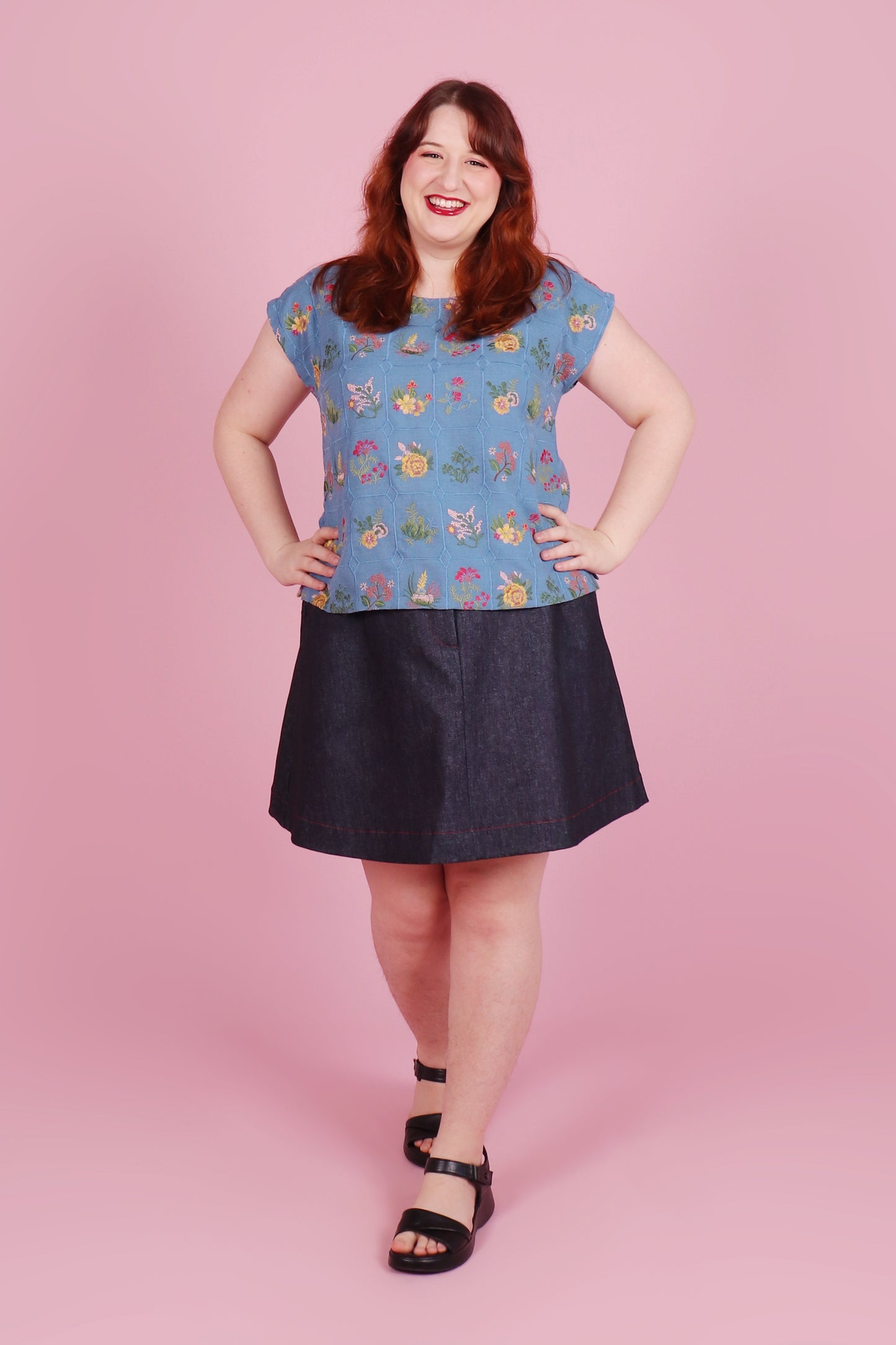 Lulu Top Summer Botany Blue