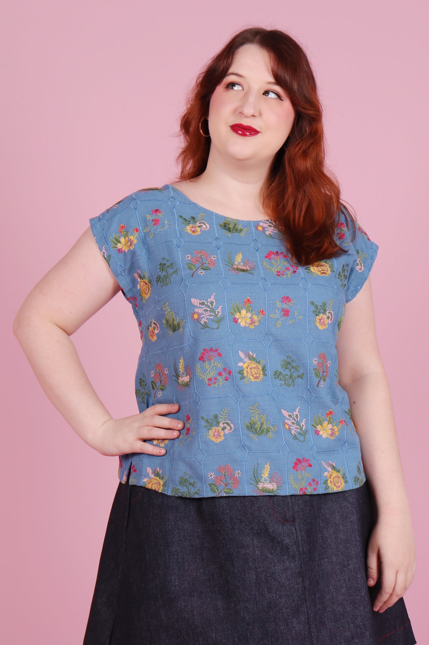 Lulu Top Summer Botany Blue