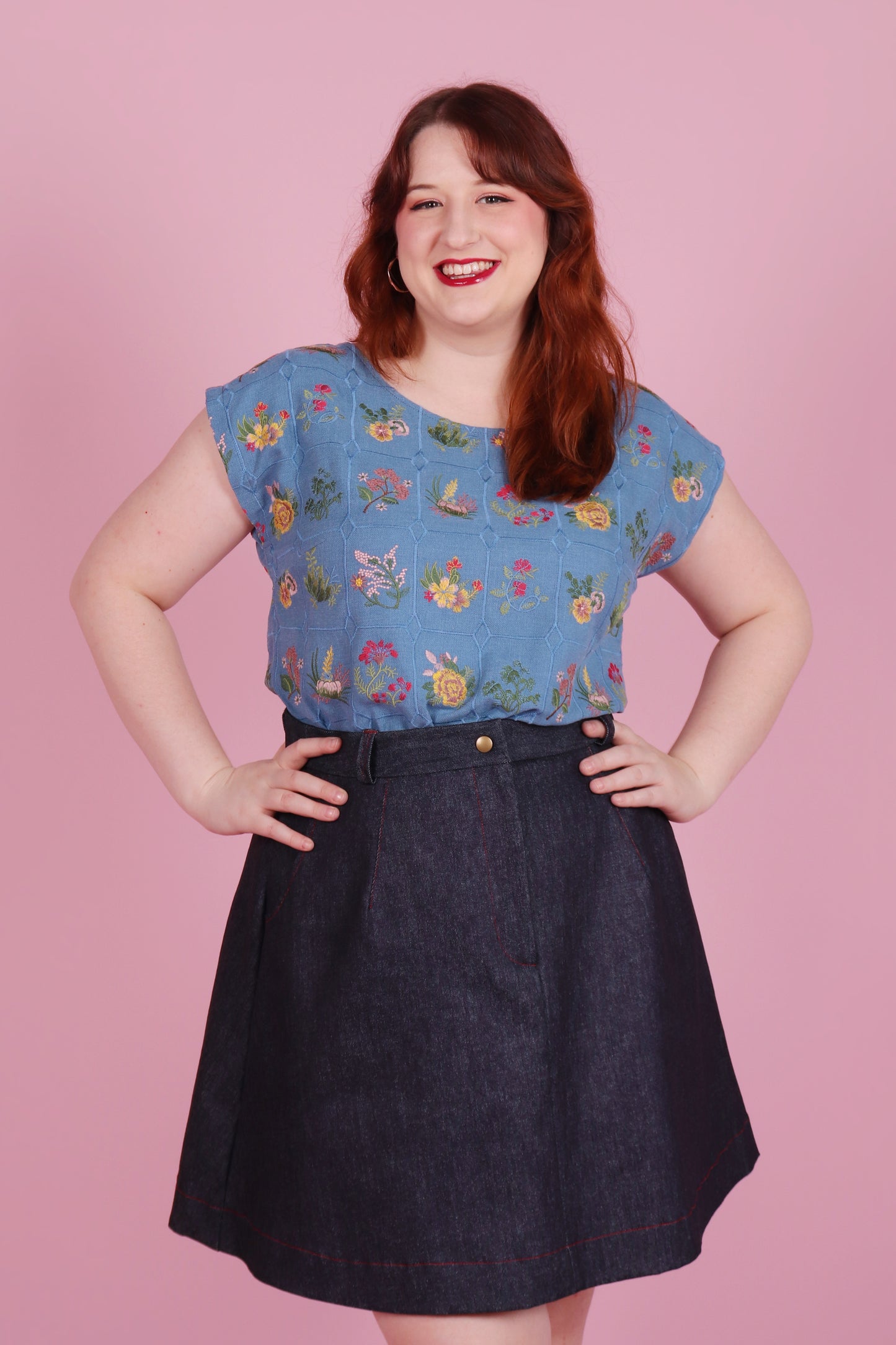 Lulu Top Summer Botany Blue