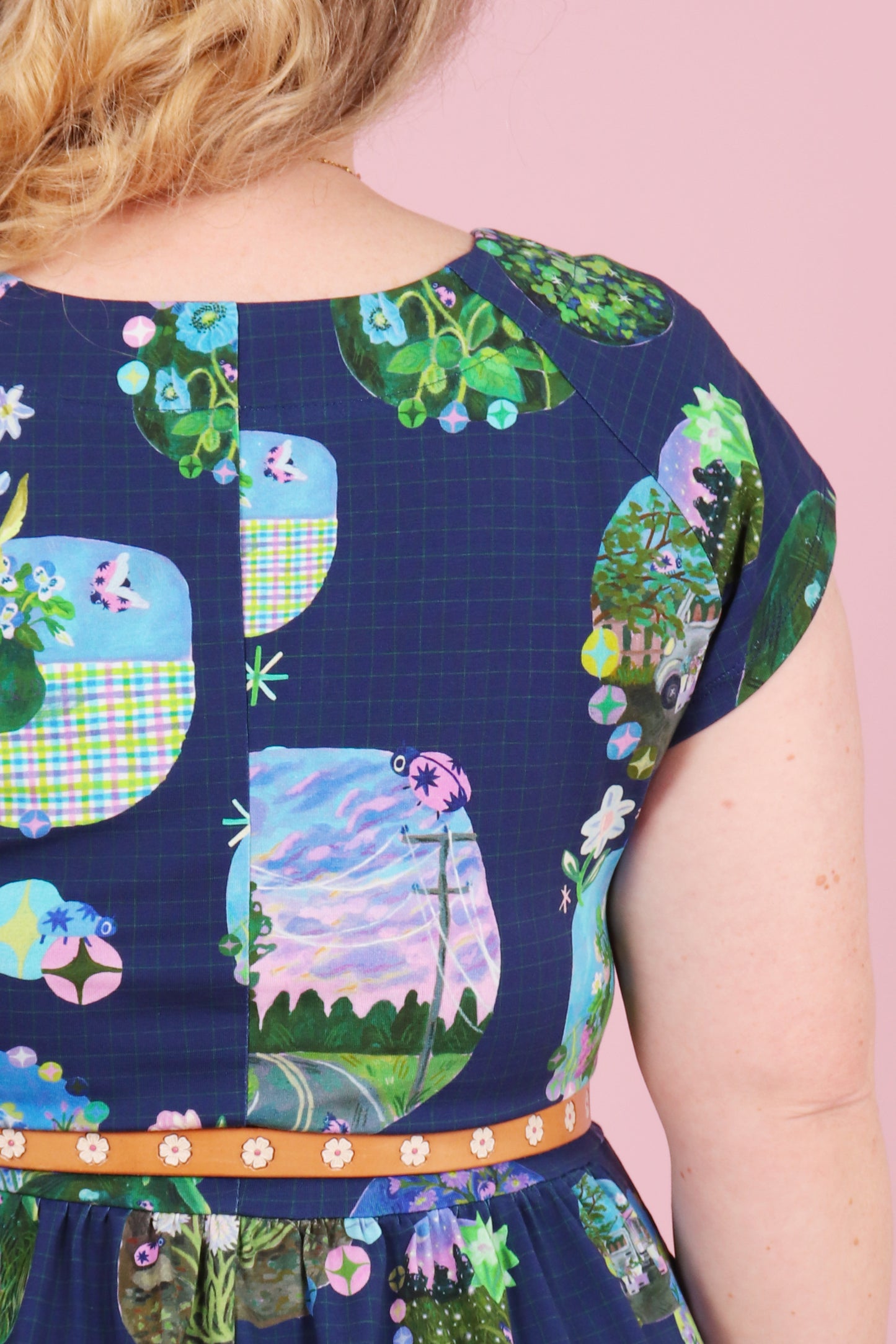Jessie Jersey Midi Dress Whimsical Portals