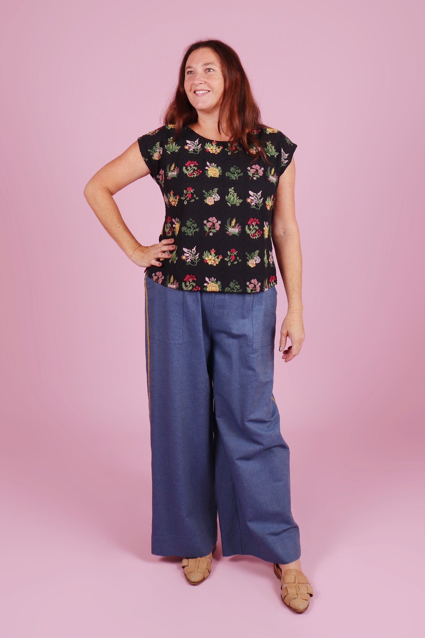 Lulu Top Summer Botany Black