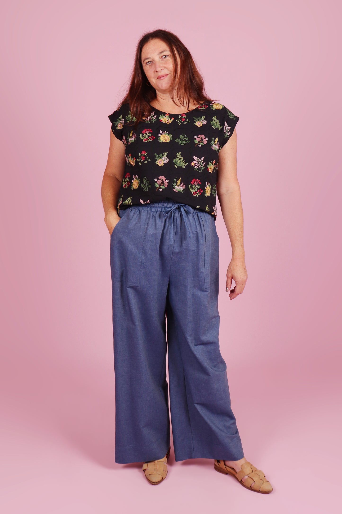 Lulu Top Summer Botany Black