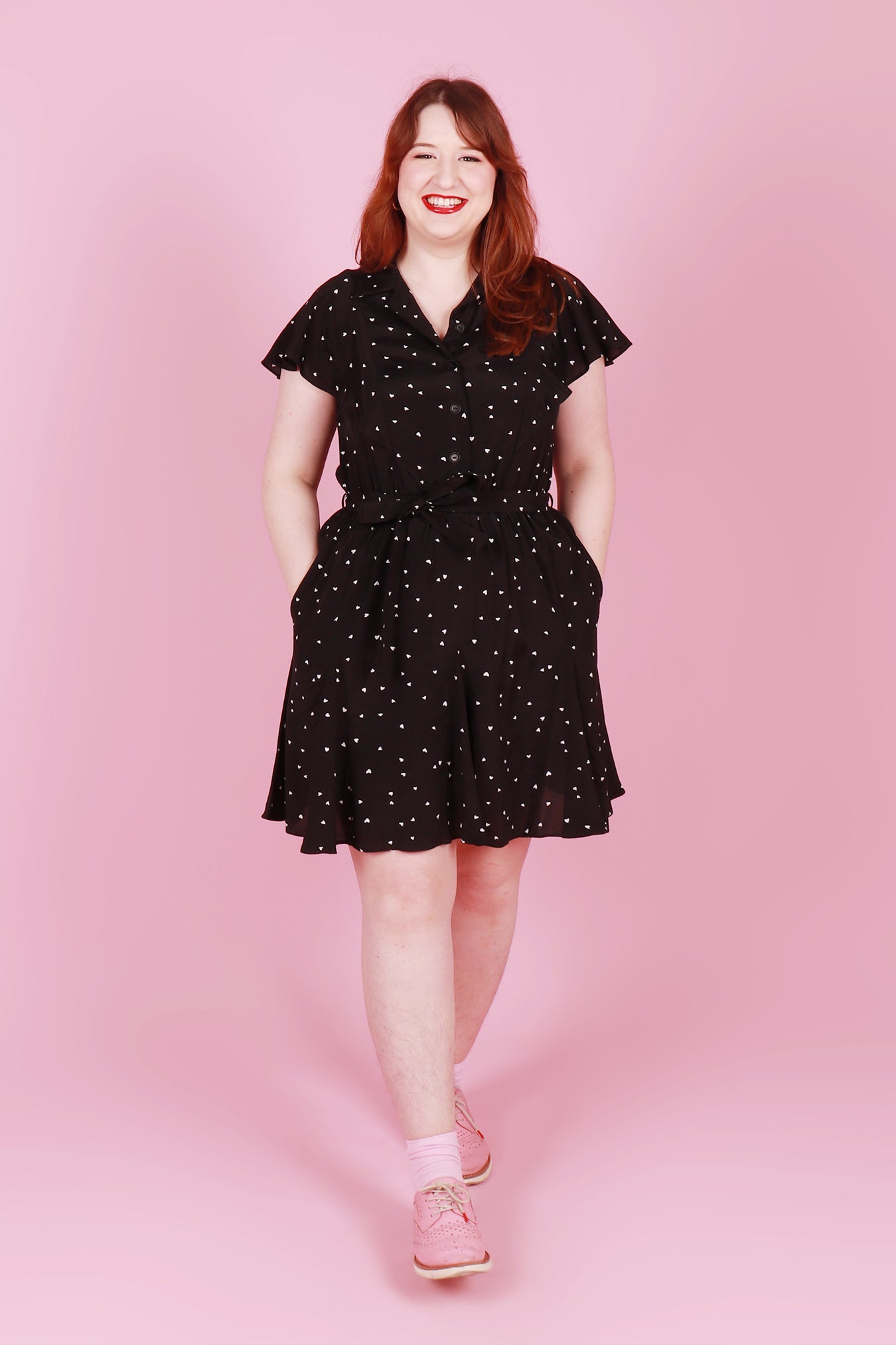 Gillian Dress Queen of Hearts Black