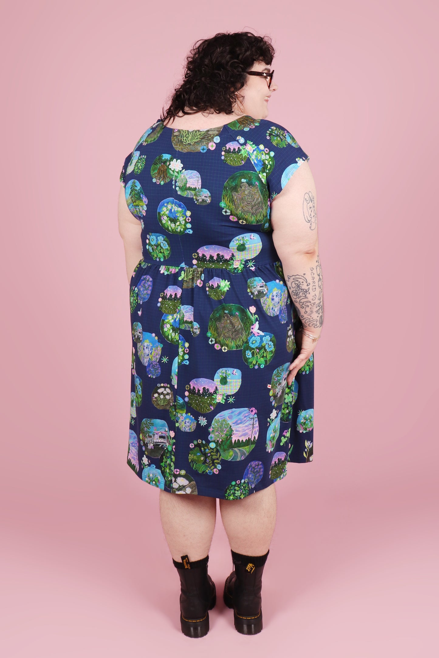 Jessie Jersey Midi Dress Whimsical Portals