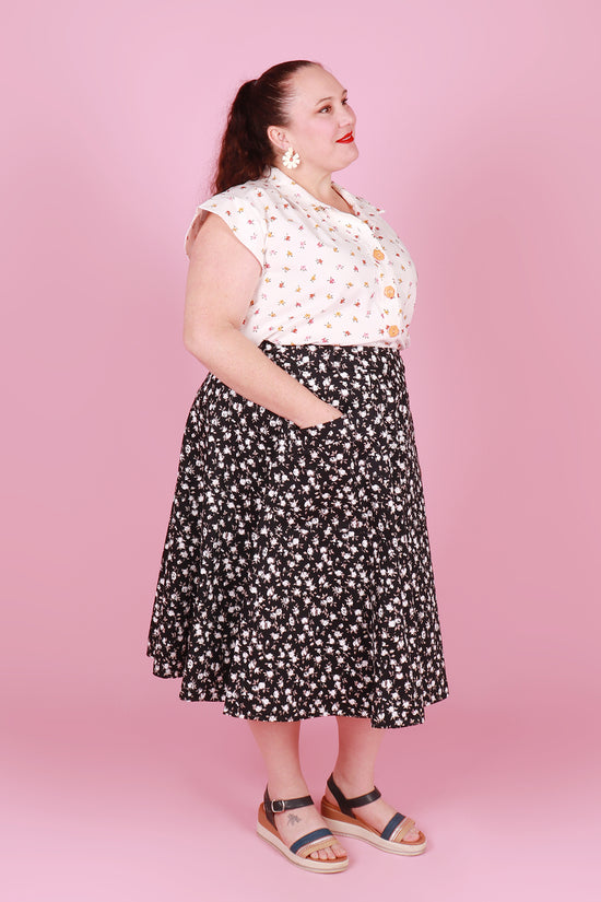 Paige Skirt Midnight Blossom