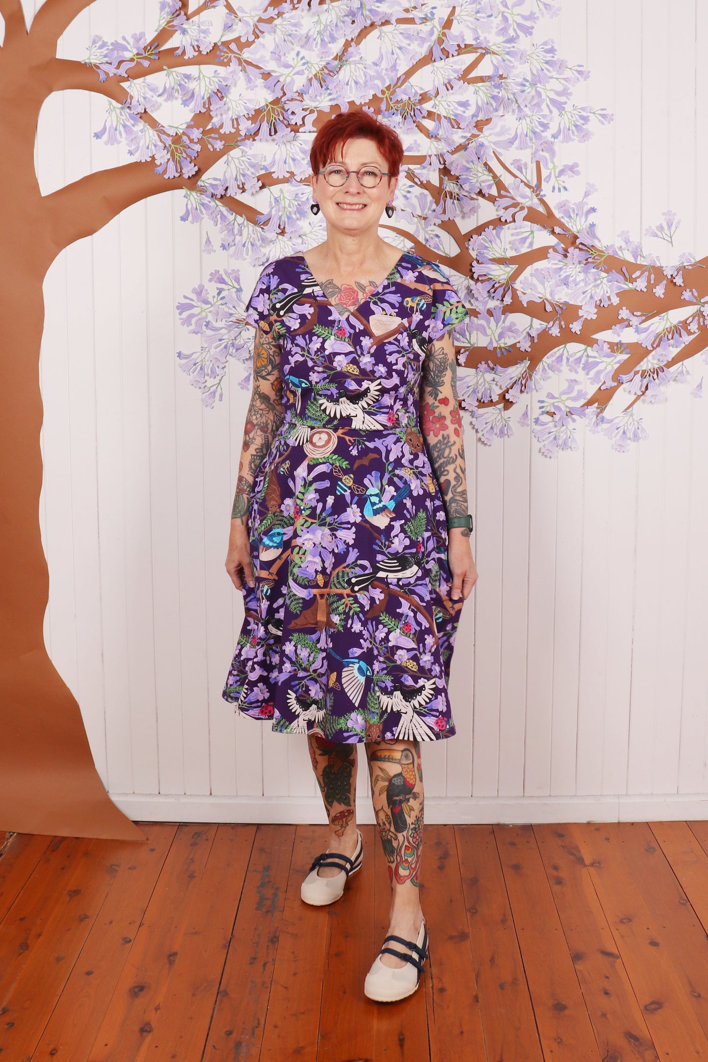 Belinda Jersey Dress Jacaranda