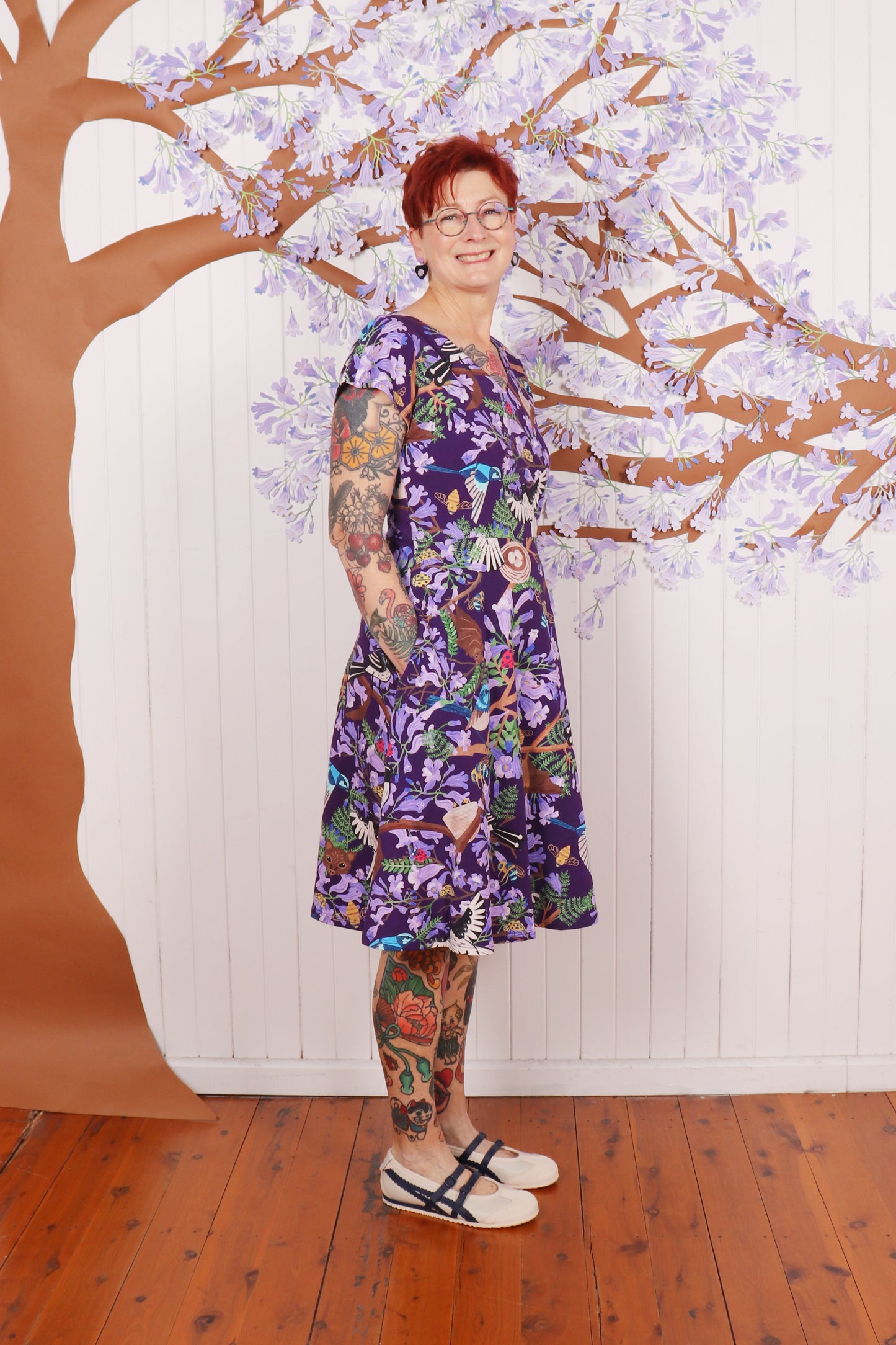 Belinda Jersey Dress Jacaranda