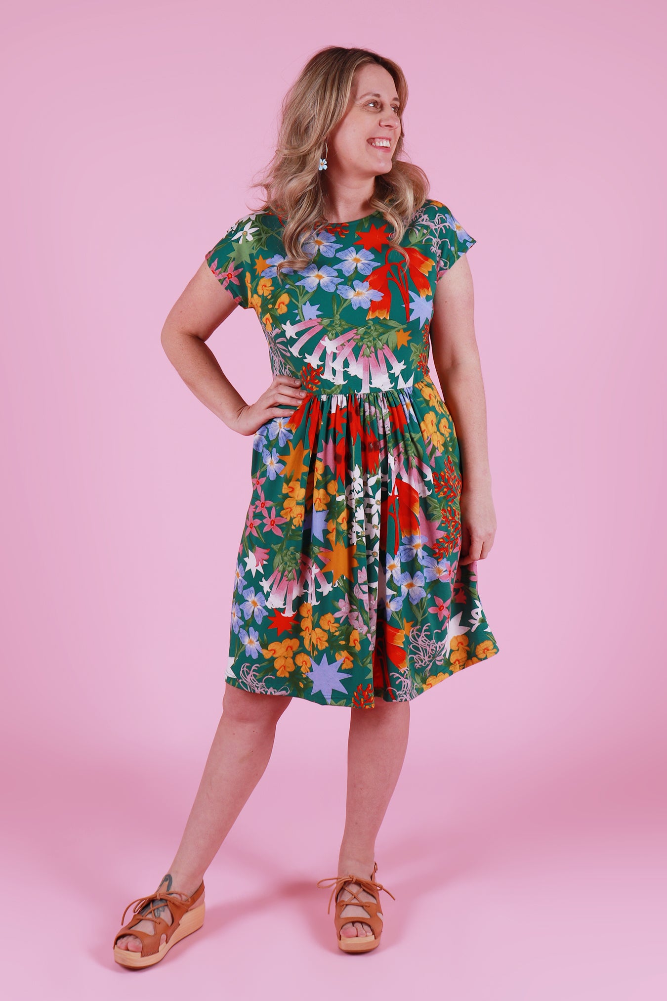 Edie Tee Dress Festive Floral