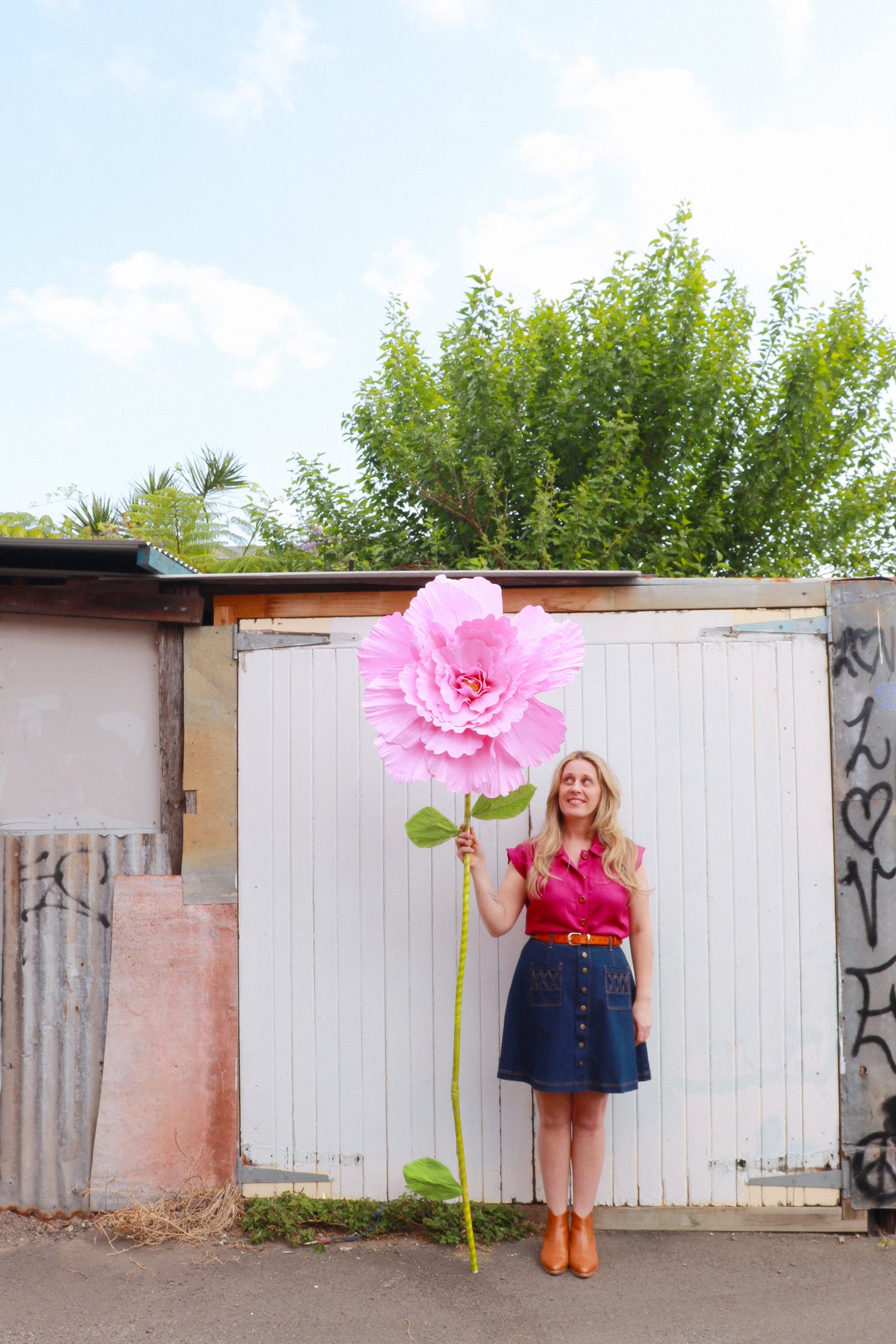 Trixie Shirt Fuchsia Linen