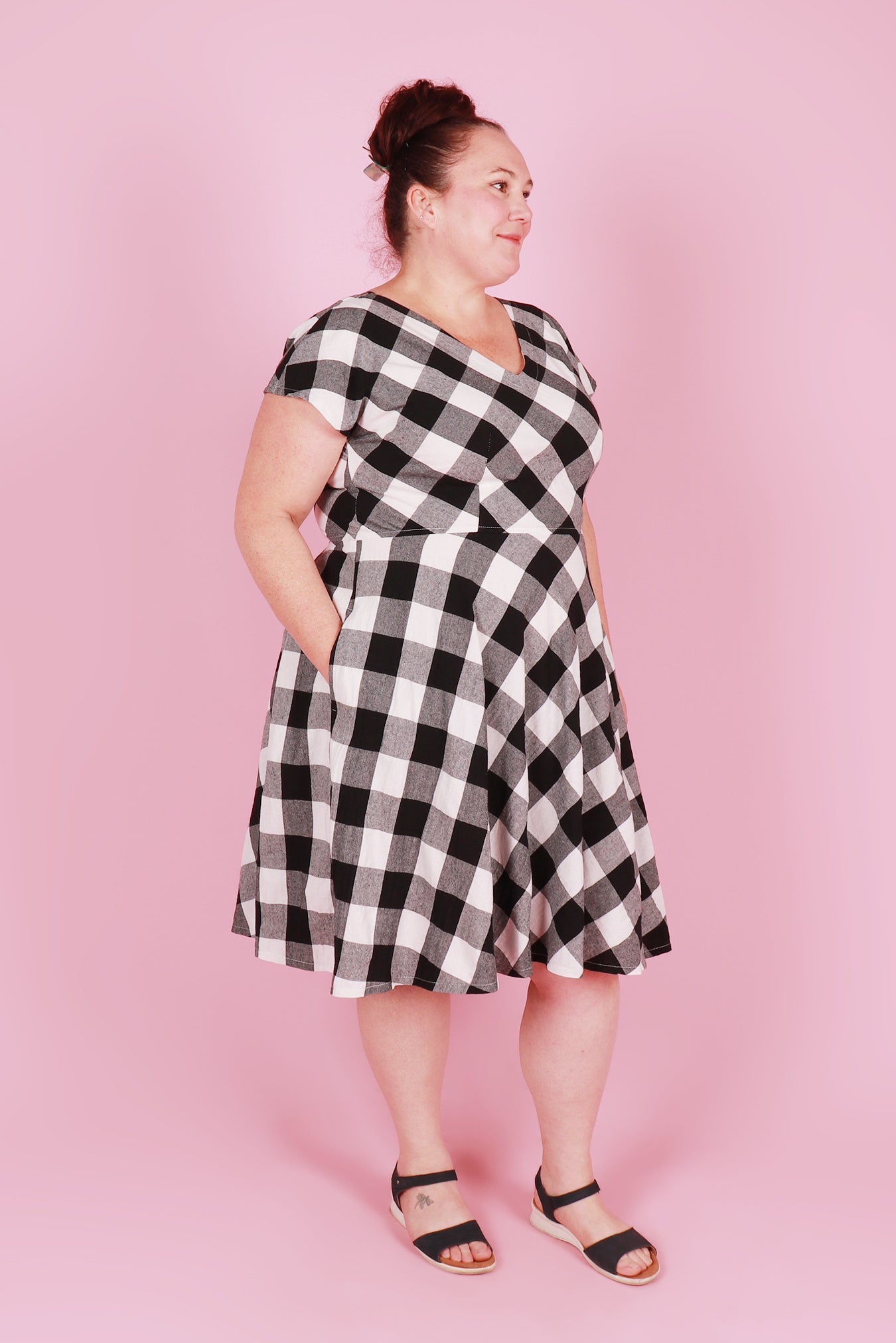 Belinda Dress Checkerboard