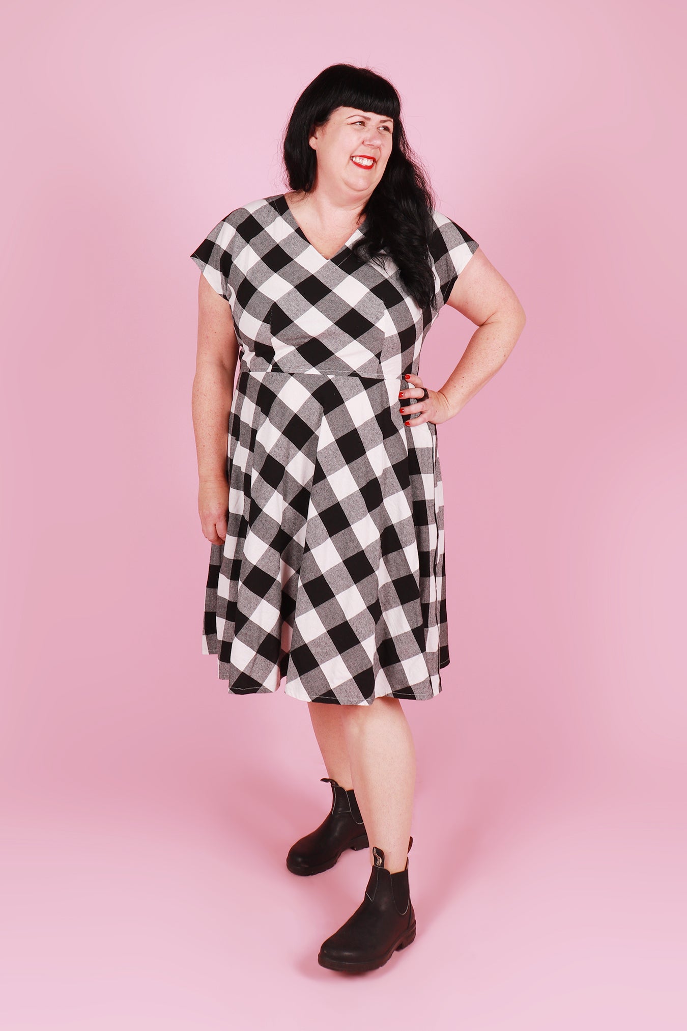 Belinda Dress Checkerboard