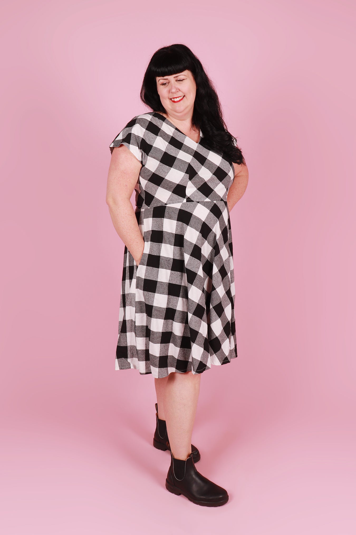 Belinda Dress Checkerboard