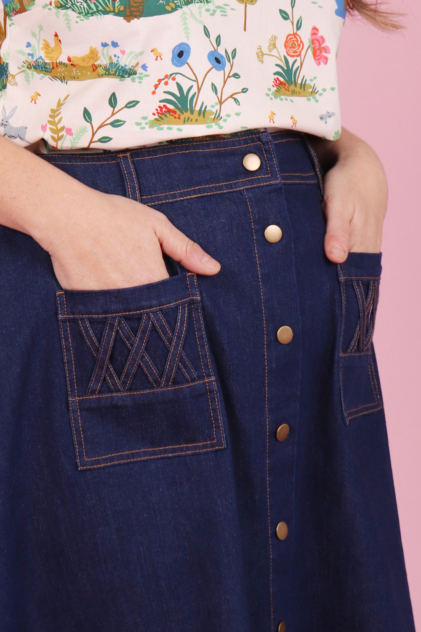 Peggy Skirt Midi Denim Forever