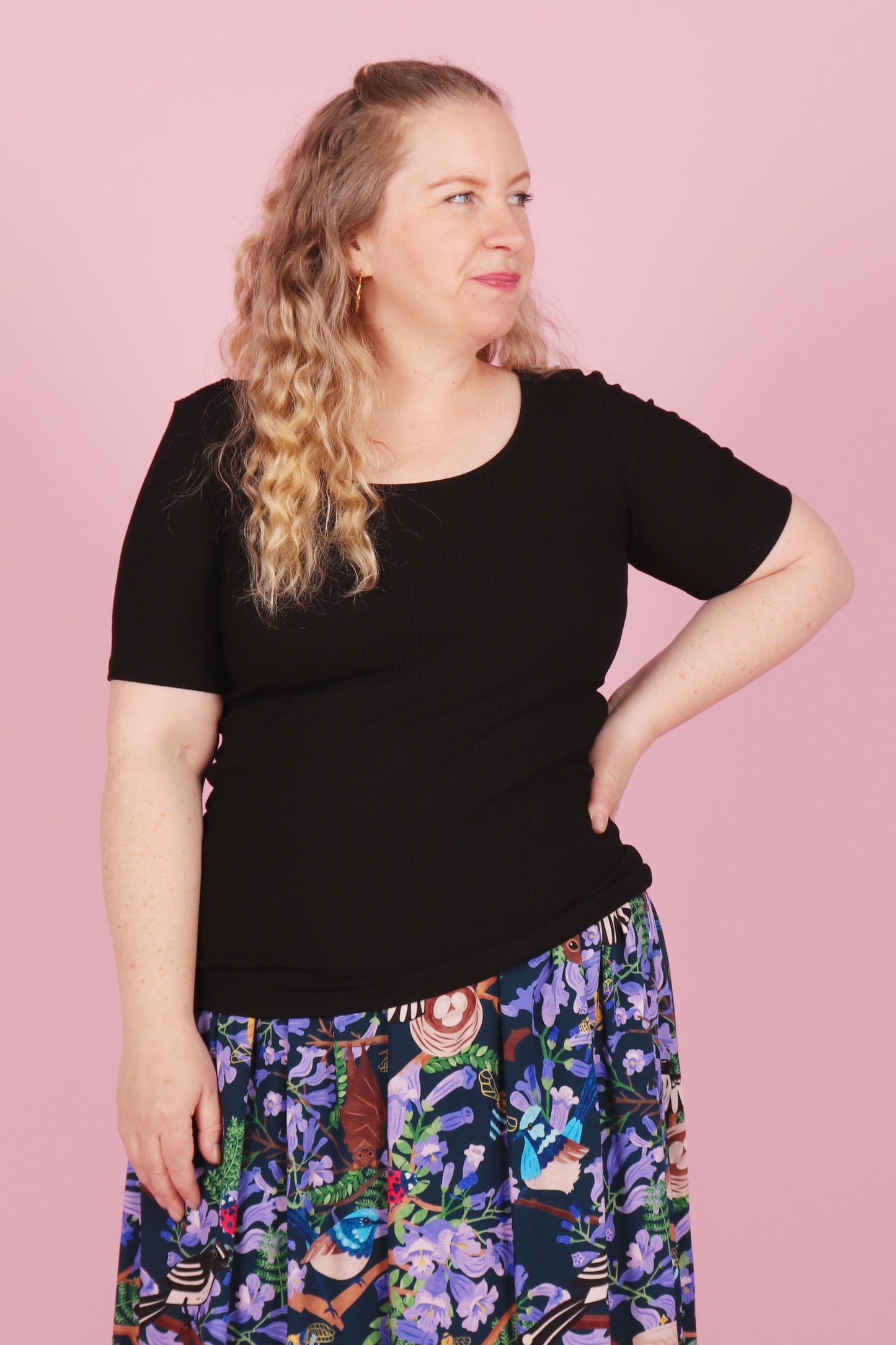 Bronte Reversible Top Black Sesame