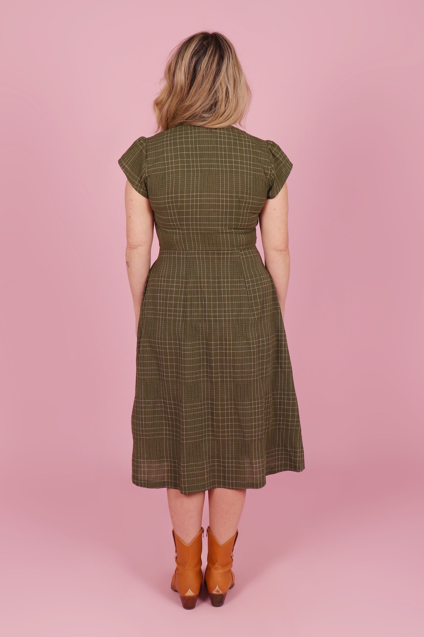 Saski Sister Dress Long Loomed Plaid