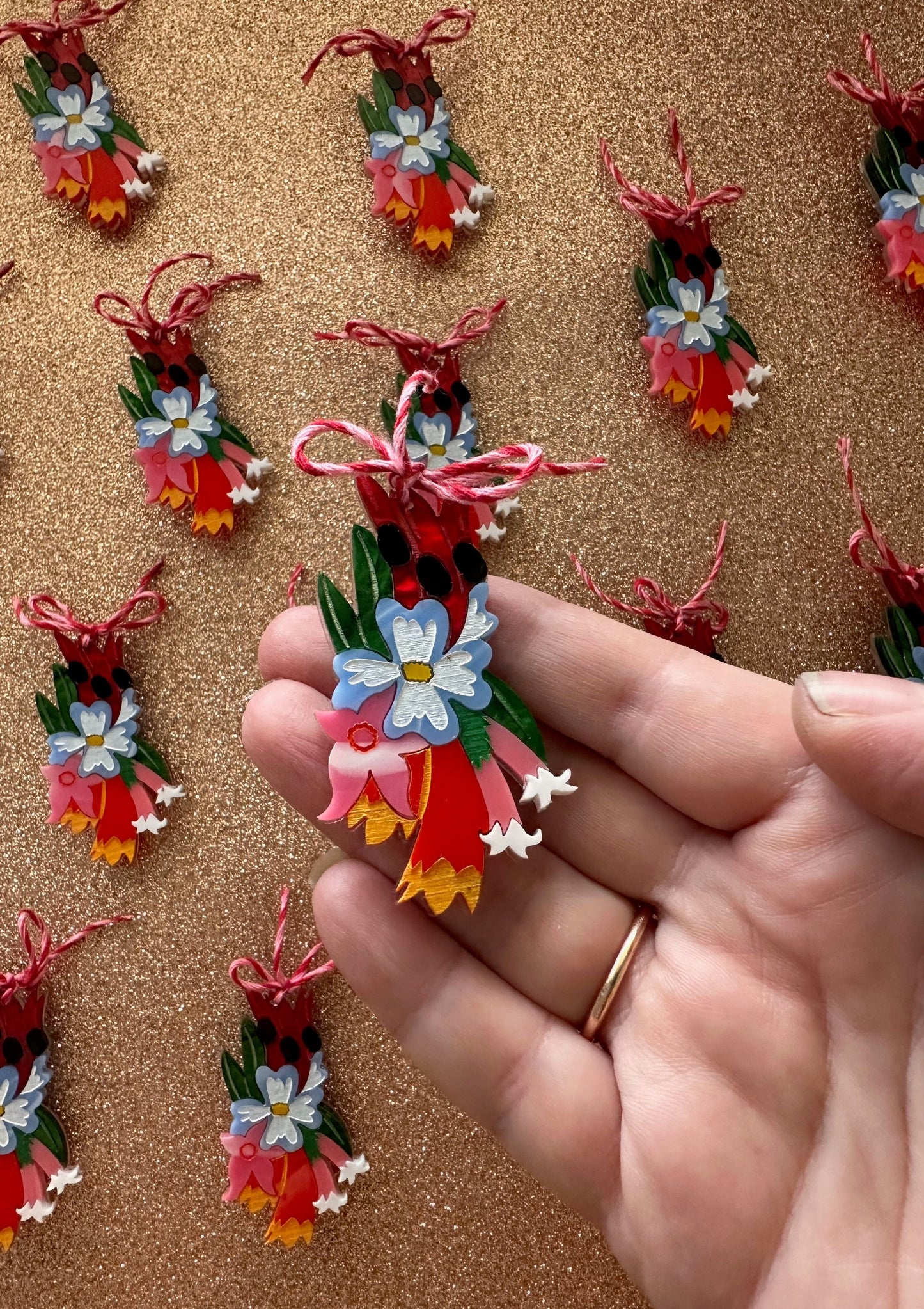 Festive Floral Brooch