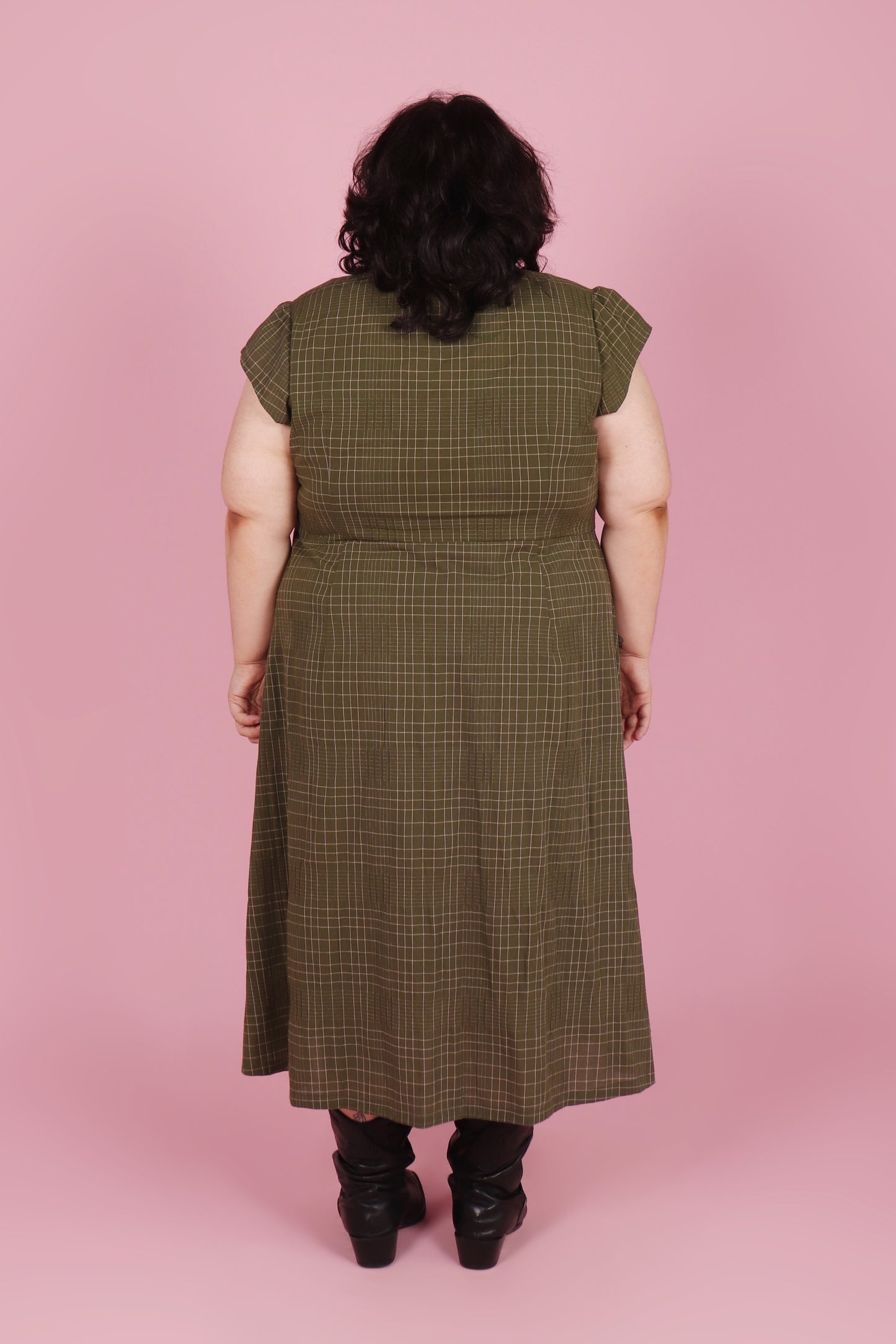 Saski Sister Dress Long Loomed Plaid