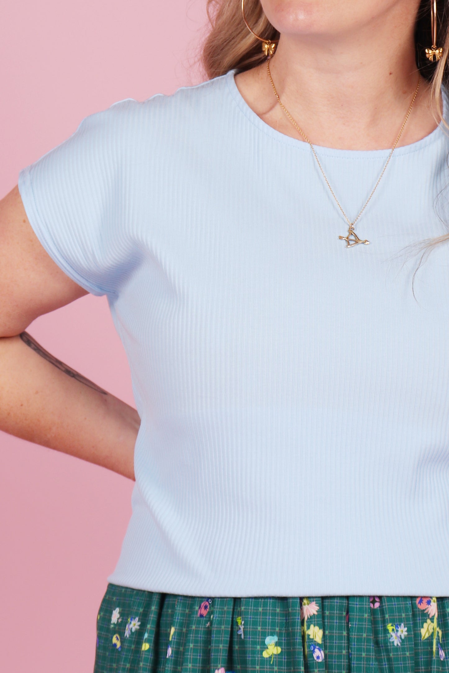 Edie Tee Blue Bubblegum