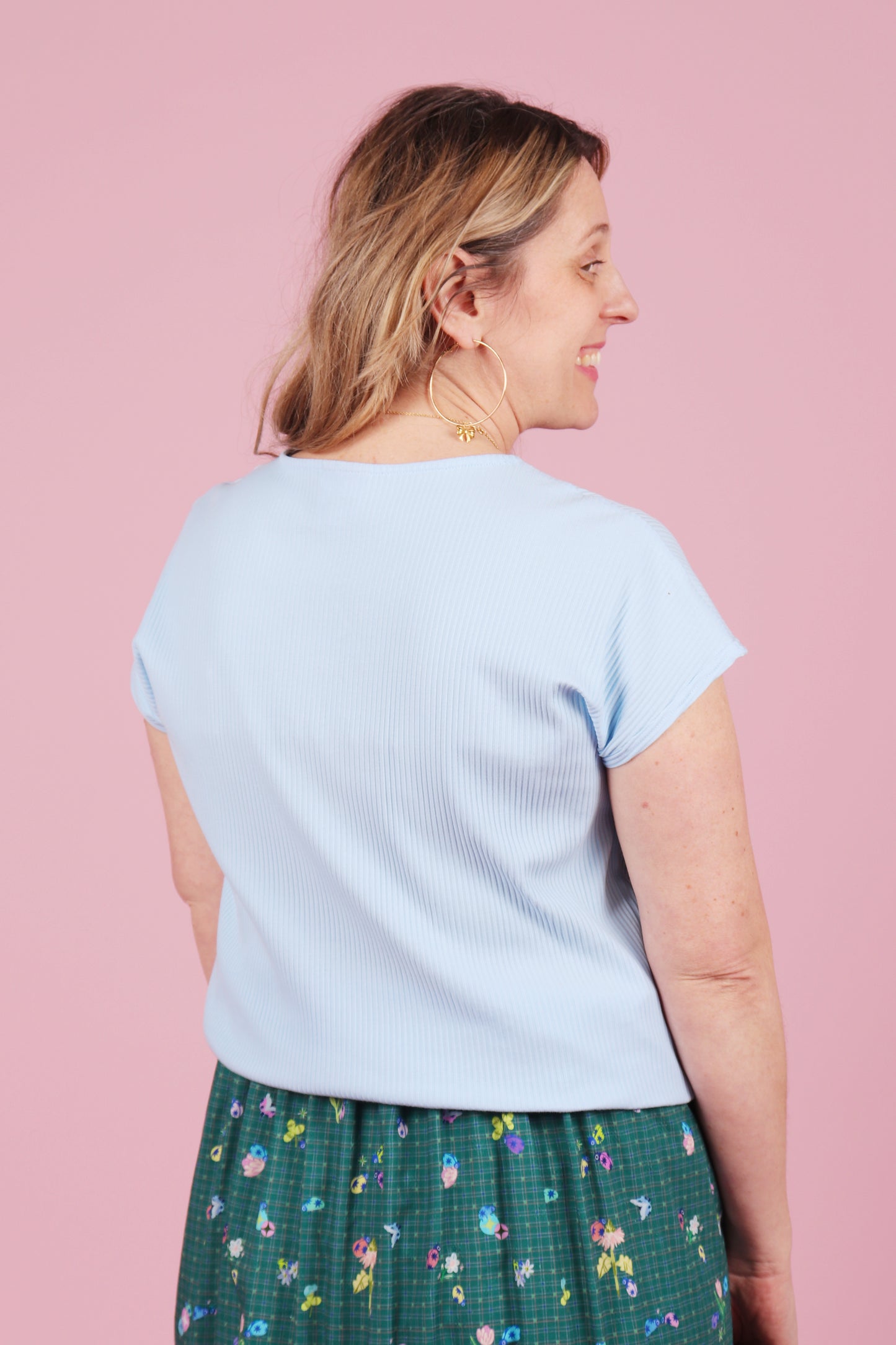 Edie Tee Blue Bubblegum