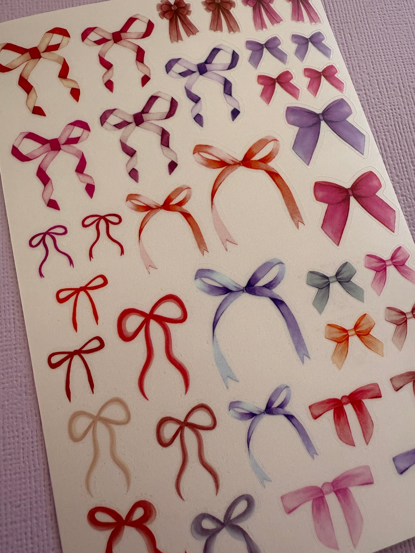 SBR Watercolour Bows Stickers- Pinks