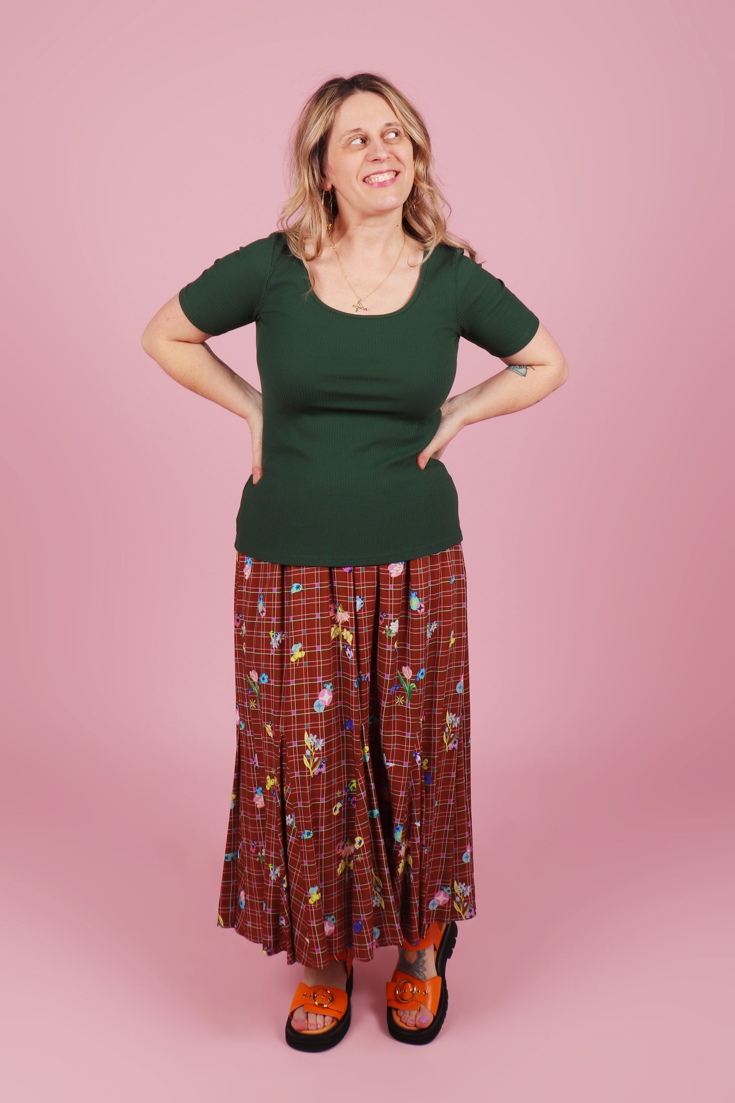 Bronte Reversible Top Green Tea