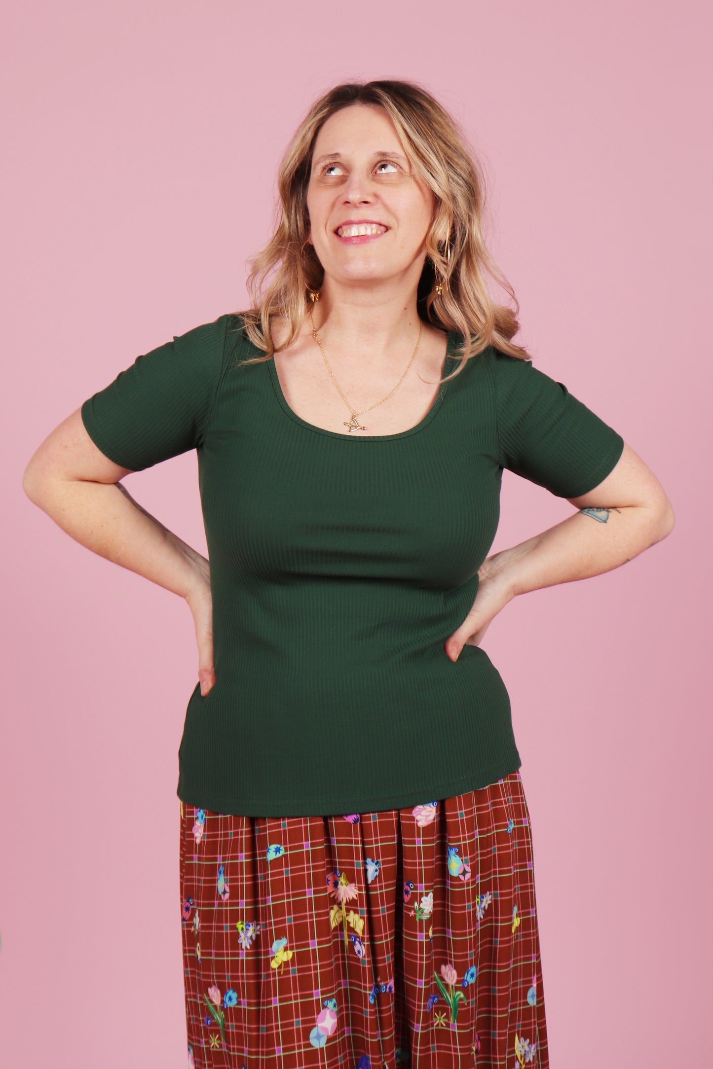 Bronte Reversible Top Green Tea