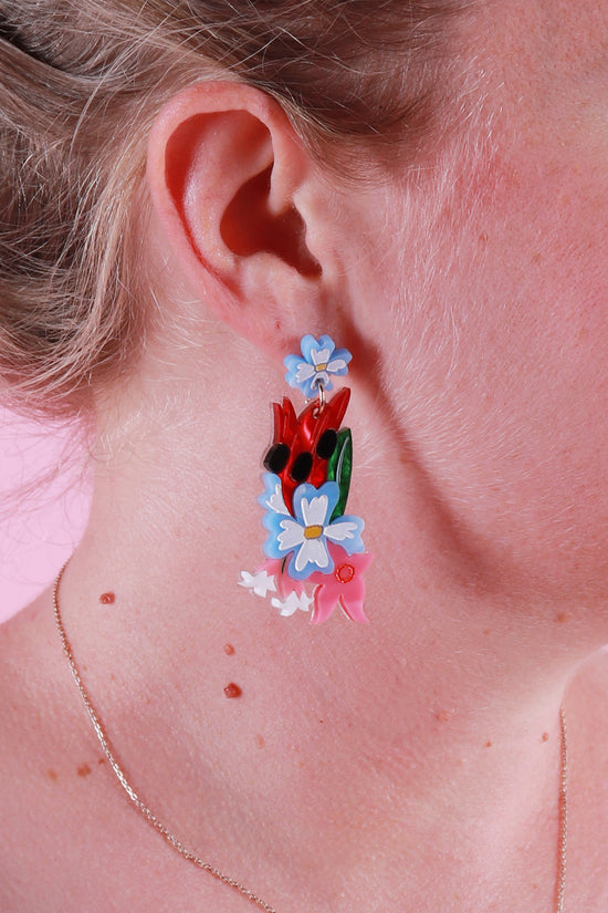 Festive Floral Stud Earrings