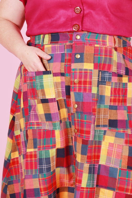 Peggy Skirt Midi Patchwork Dreams