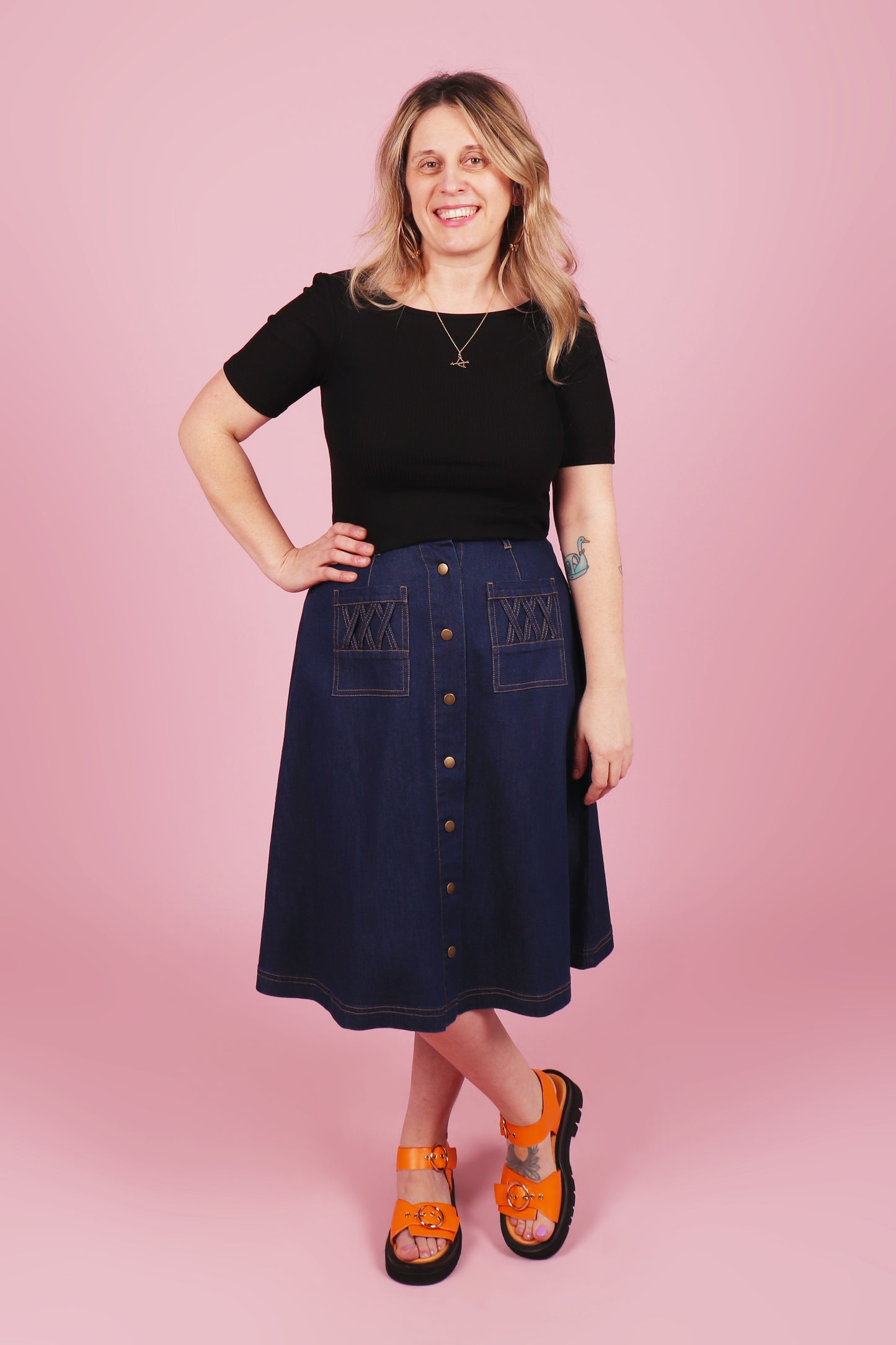 Bronte Reversible Top Black Sesame