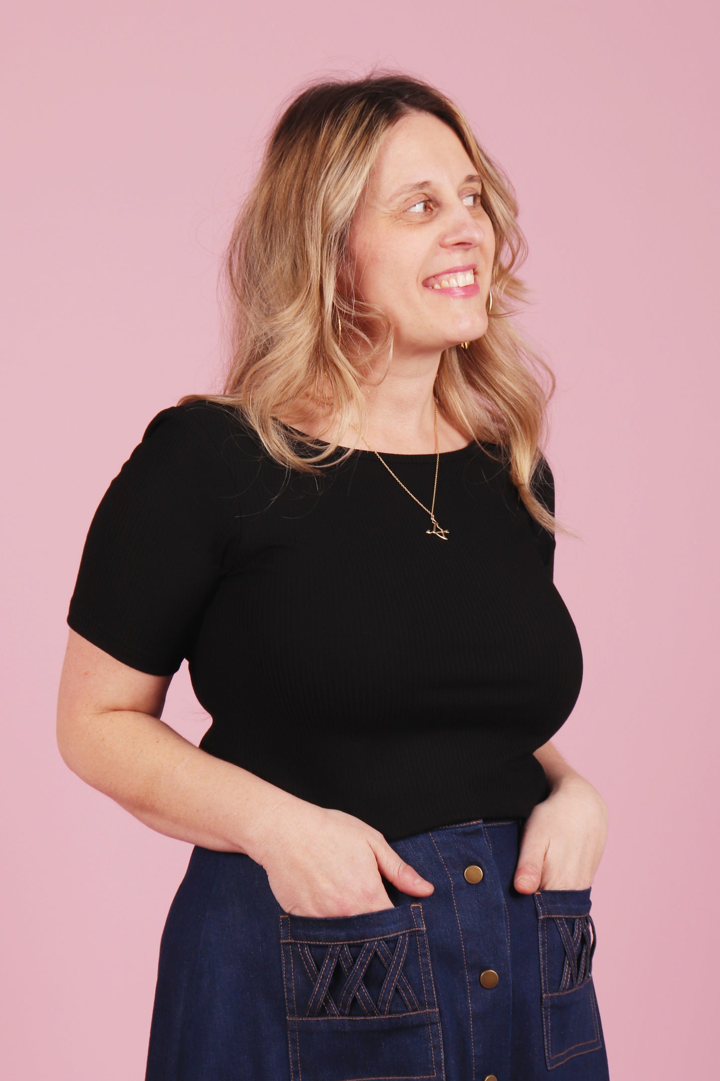 Bronte Reversible Top Black Sesame
